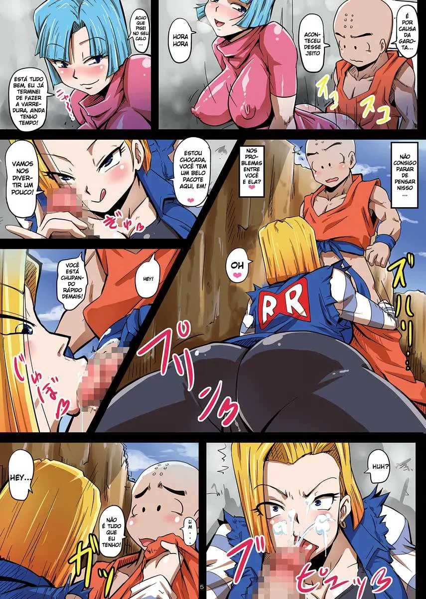 Dragon Ball Z: Androide 18, Escrava Sexual de Kuririn – A Piranha do Pau Duro em Hentai HQ Brasileiro