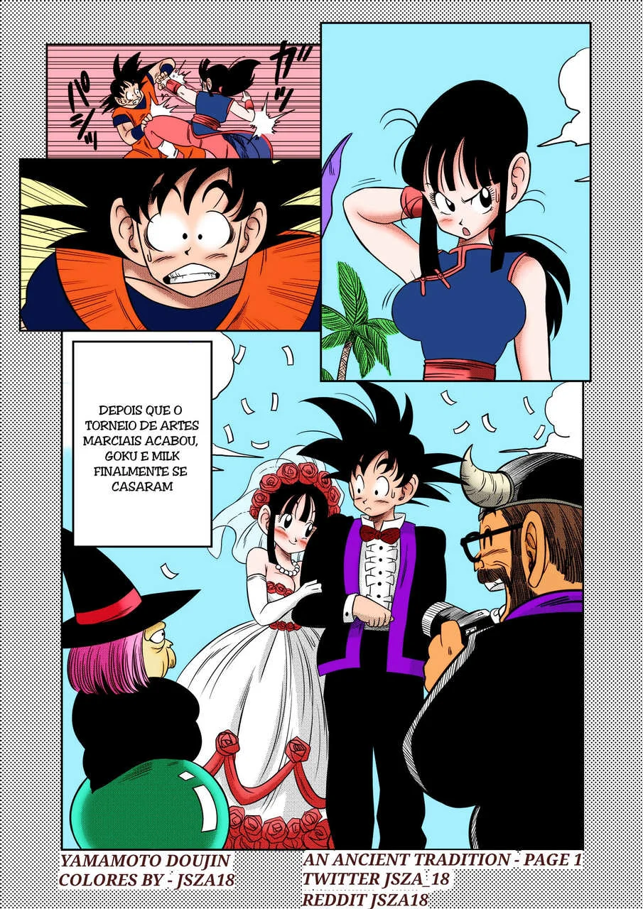 A Piranha de Goku: Chi Chi Recebendo o Pau do Mestre Kame na Buceta em Hentai Brasileiro