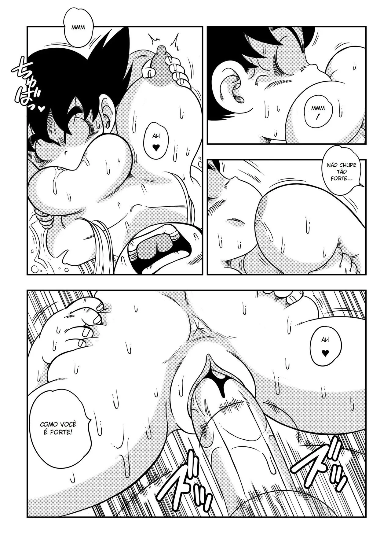 Dragon Ball Z: Sexo Na Banheira – Son Goku Metendo na Buceta da Bulma Briefs em Hentai HQ Brasileiro