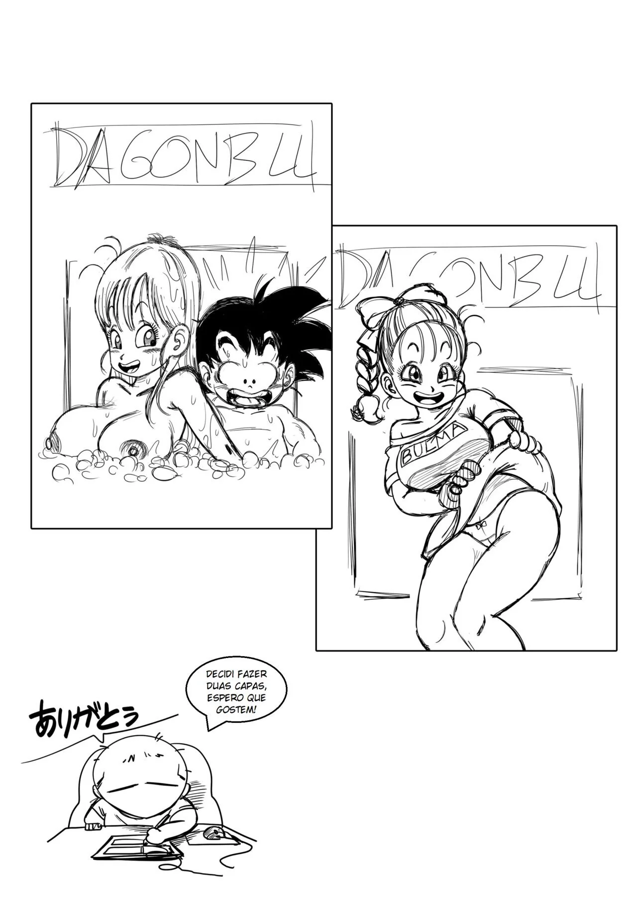 Dragon Ball Z: Sexo Na Banheira – Son Goku Metendo na Buceta da Bulma Briefs em Hentai HQ Brasileiro