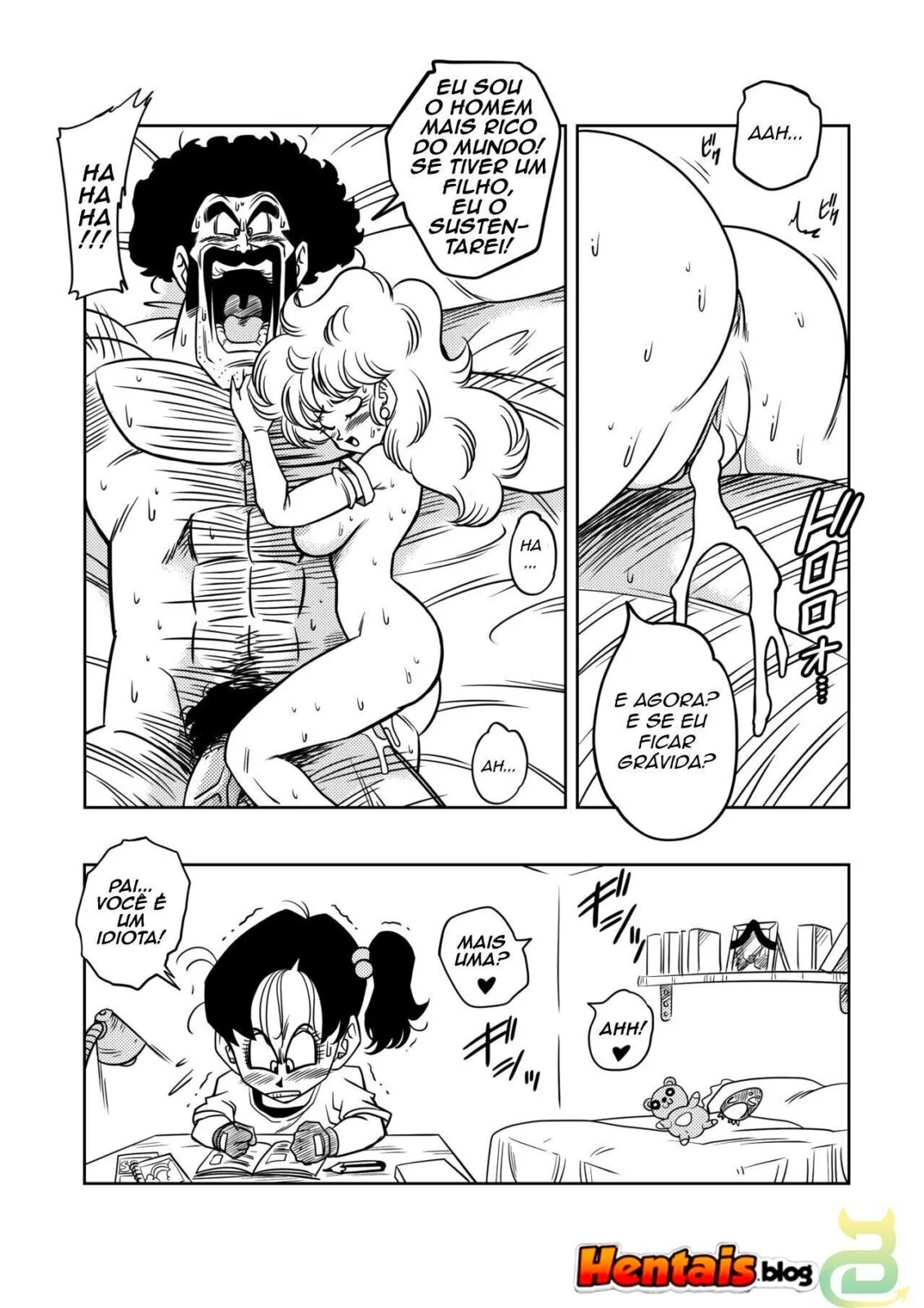 Dragon Ball Z Hentai: Treinamento Secreto do Senhor Satã – Fodendo a Piiza em Hentai HQ Brasileiro
