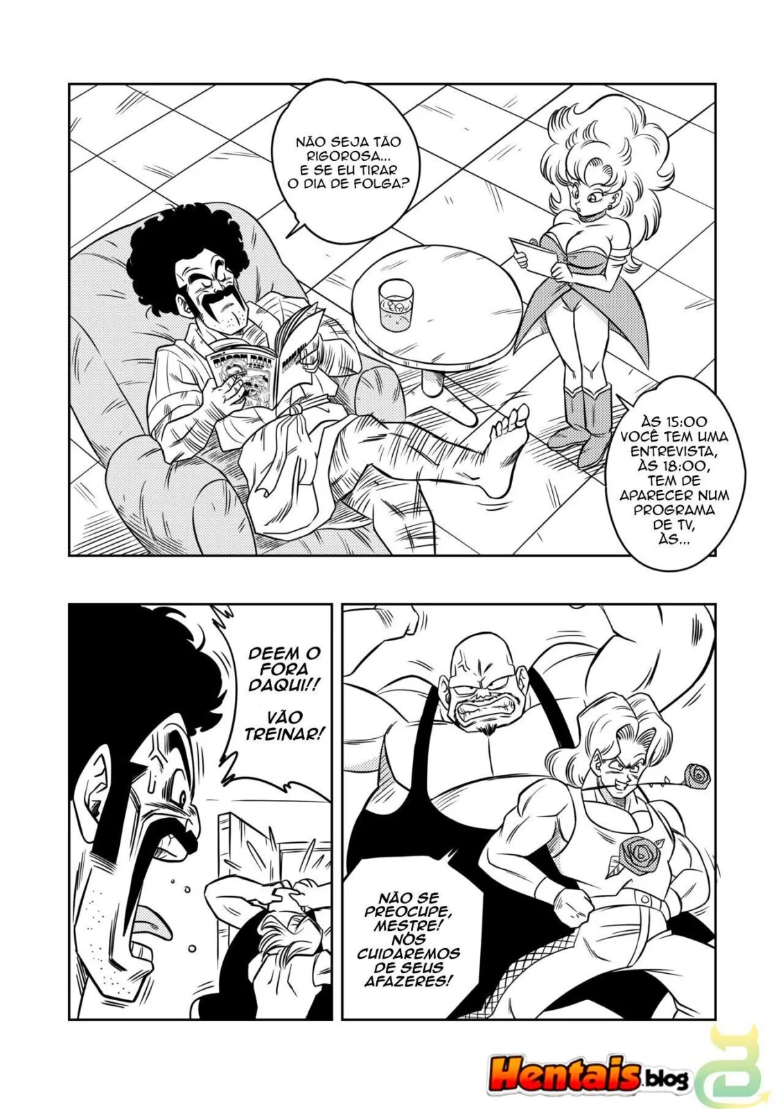 Dragon Ball Z Hentai: Treinamento Secreto do Senhor Satã – Fodendo a Piiza em Hentai HQ Brasileiro
