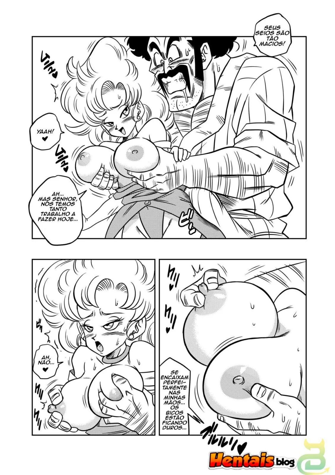 Dragon Ball Z Hentai: Treinamento Secreto do Senhor Satã – Fodendo a Piiza em Hentai HQ Brasileiro