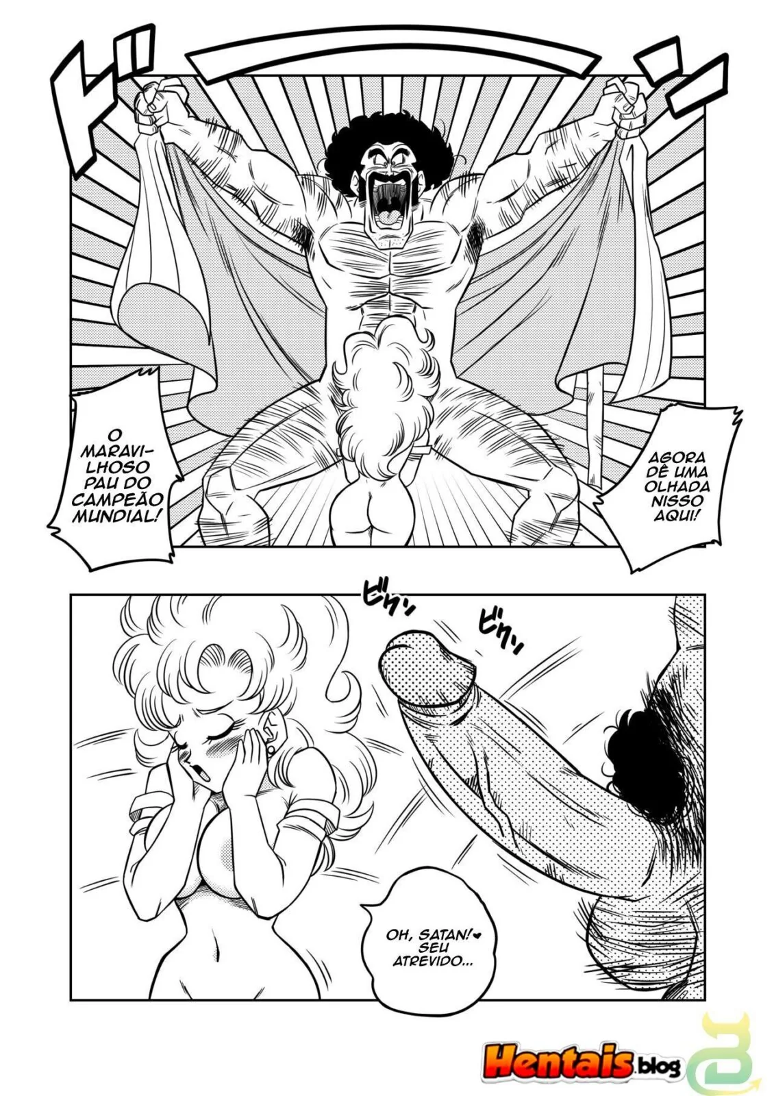Dragon Ball Z Hentai: Treinamento Secreto do Senhor Satã – Fodendo a Piiza em Hentai HQ Brasileiro