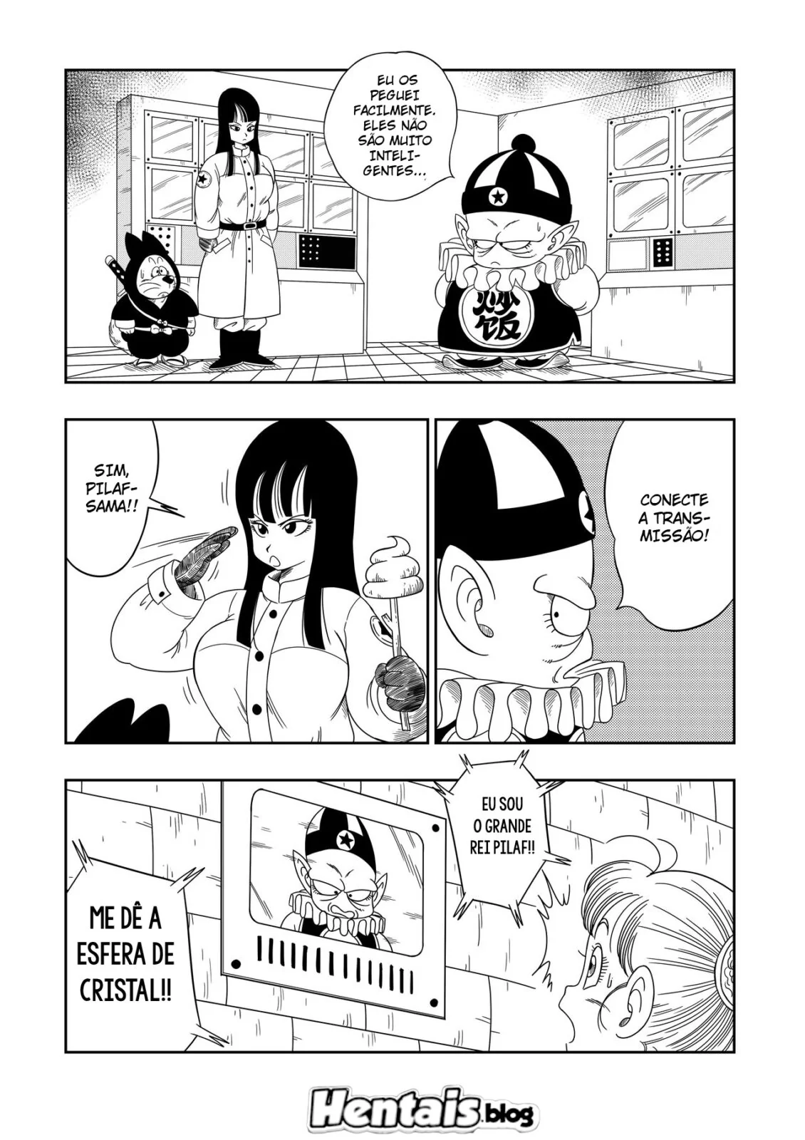 Bulma e seus amigos caem na armadilha do Pilaf: Piroca, buceta, e muita sacanagem no castelo – Em hentai HQ