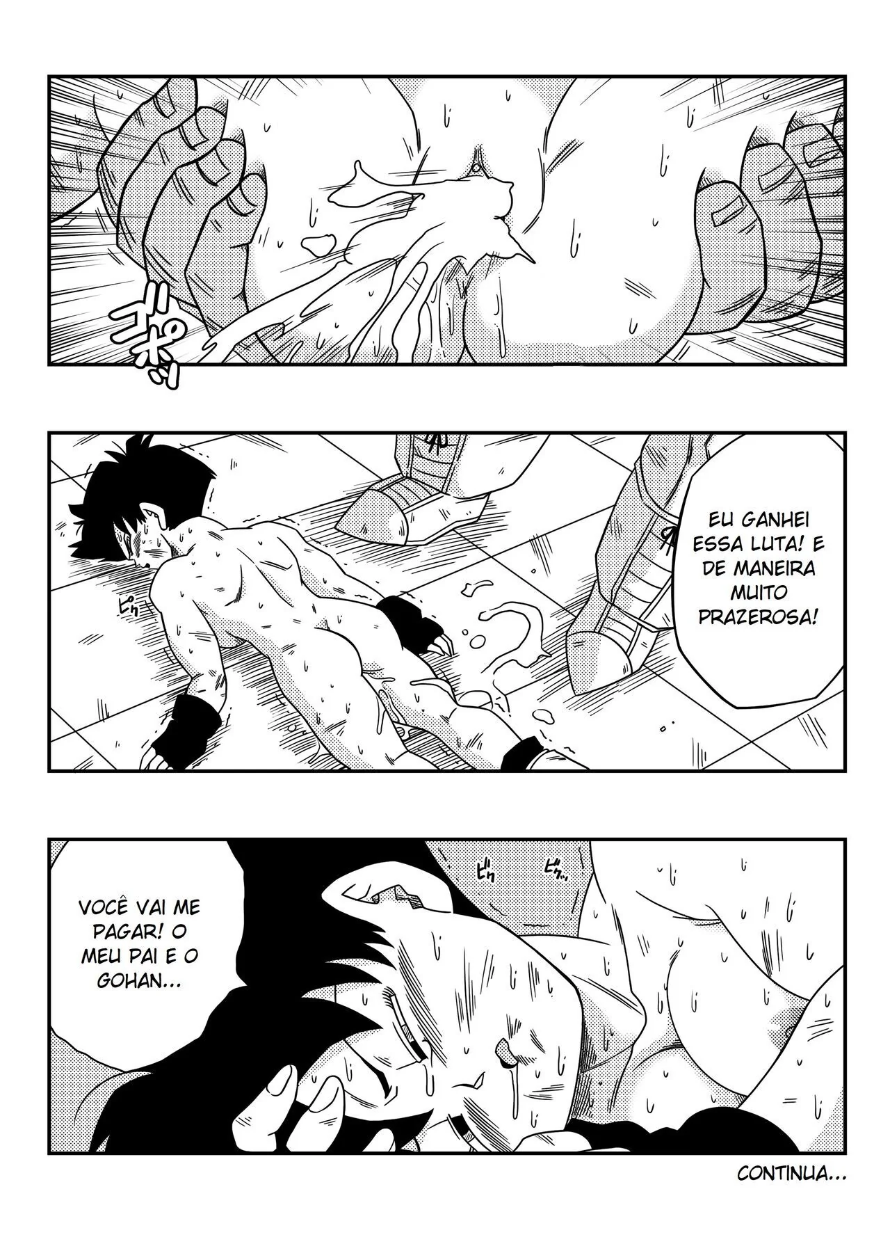 Videl levando piroca do Spopovich em Dragon Ball Z Hentai HQ Brasileiro