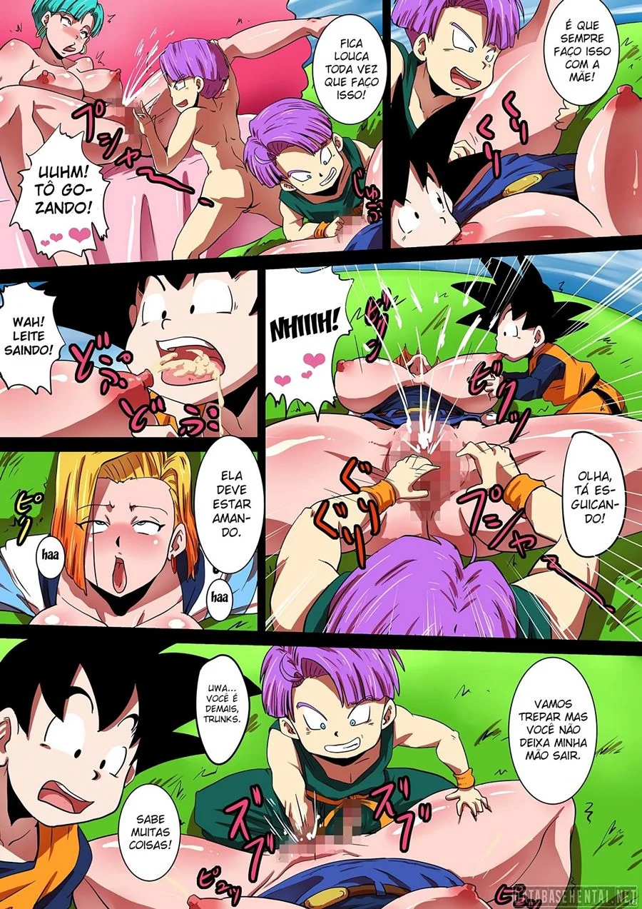Dragon Ball Hentai: Suruba com Androide 18 em HQ Brasileiro