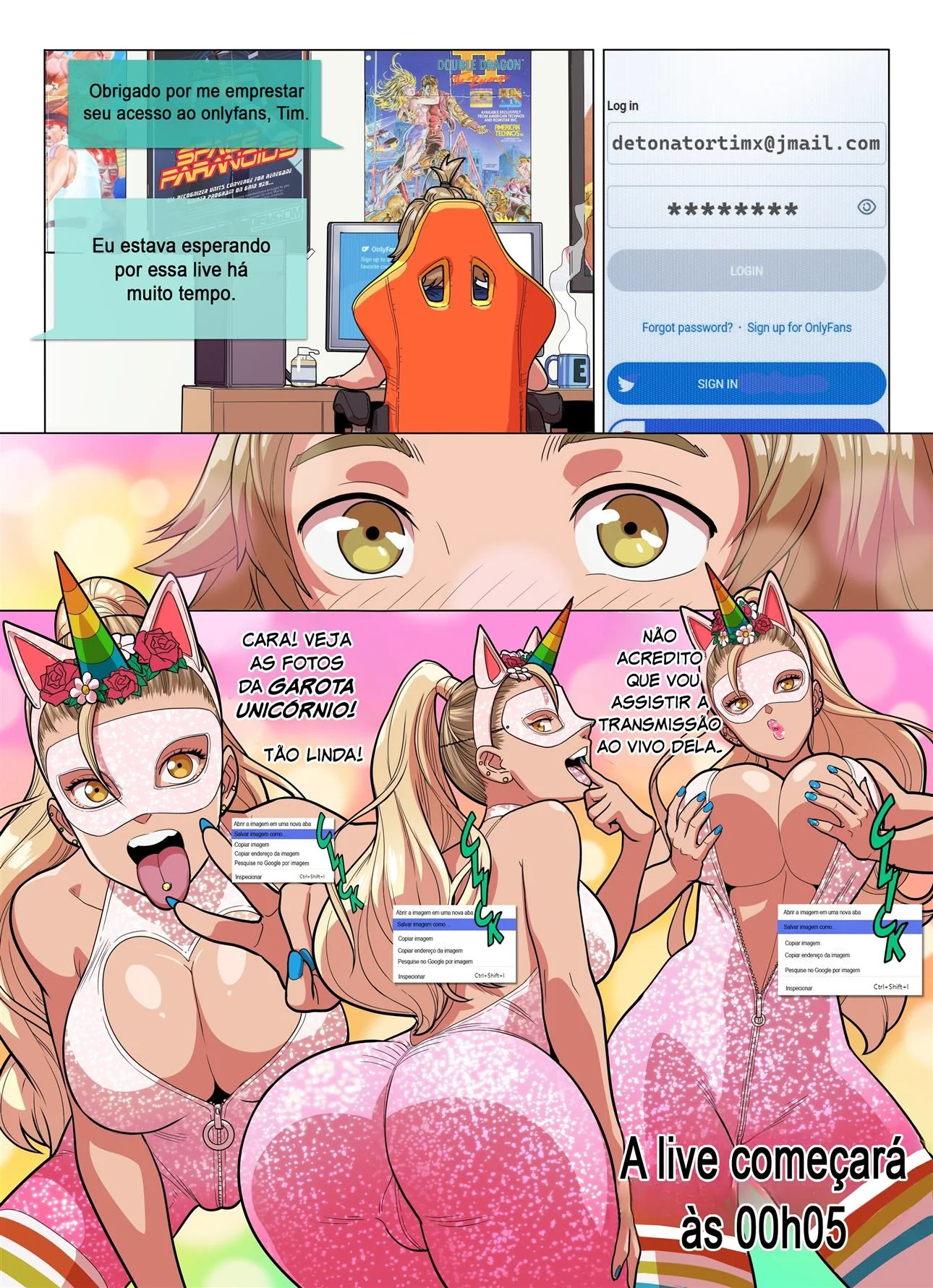 Mike e suas Aventuras para Perder o Cabaço – Em Hentai HQ Brasileiro