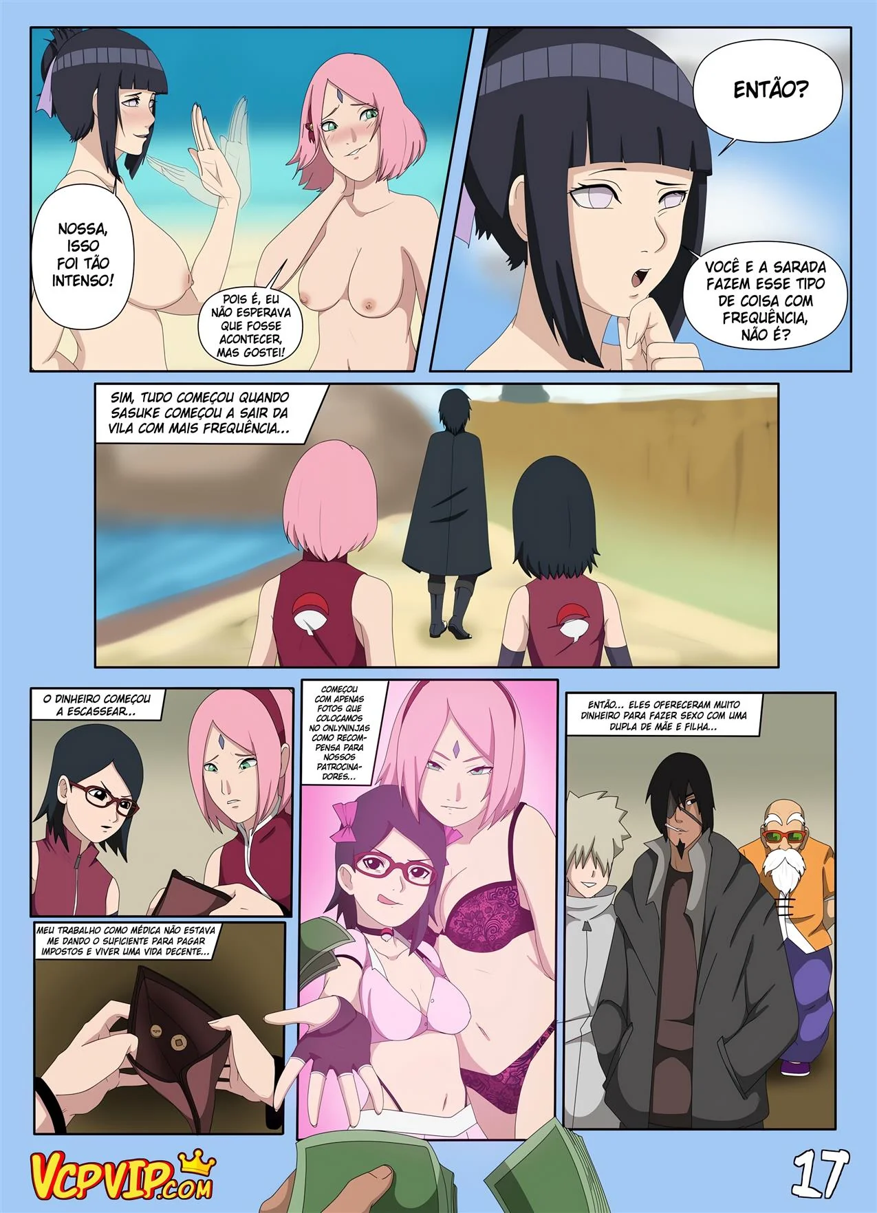 Piranhas na Praia: Enquanto o papai dorme 3 – Boruto Hentai HQ Brasileiro