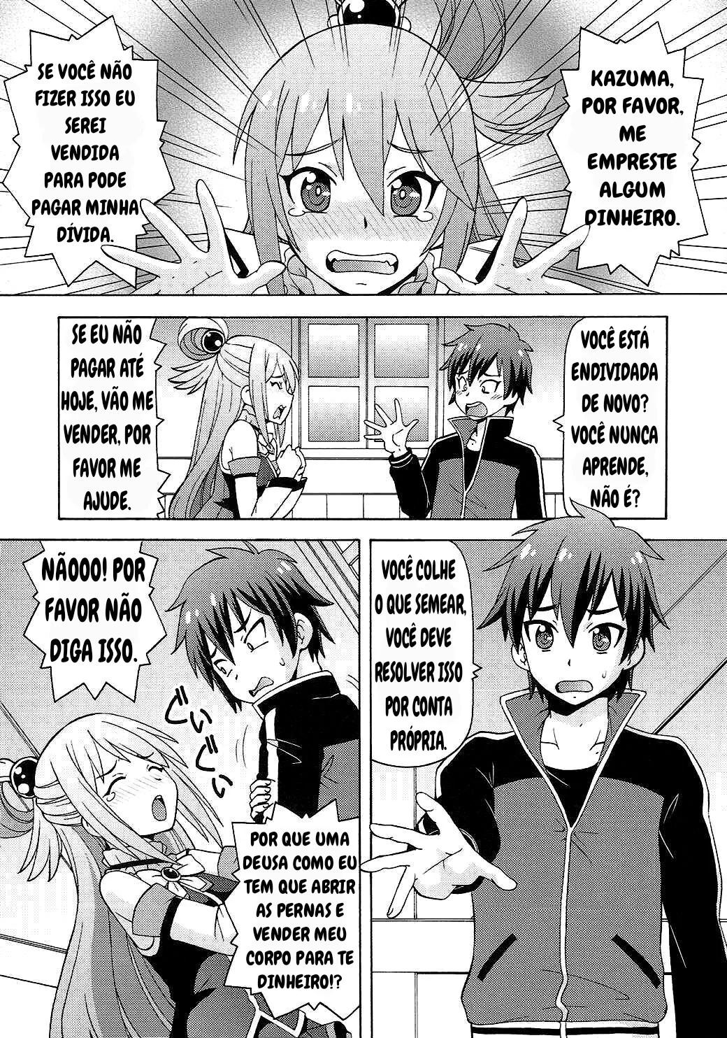 Piranha endividada pede piroca em troca de dinheiro em Anime HQ