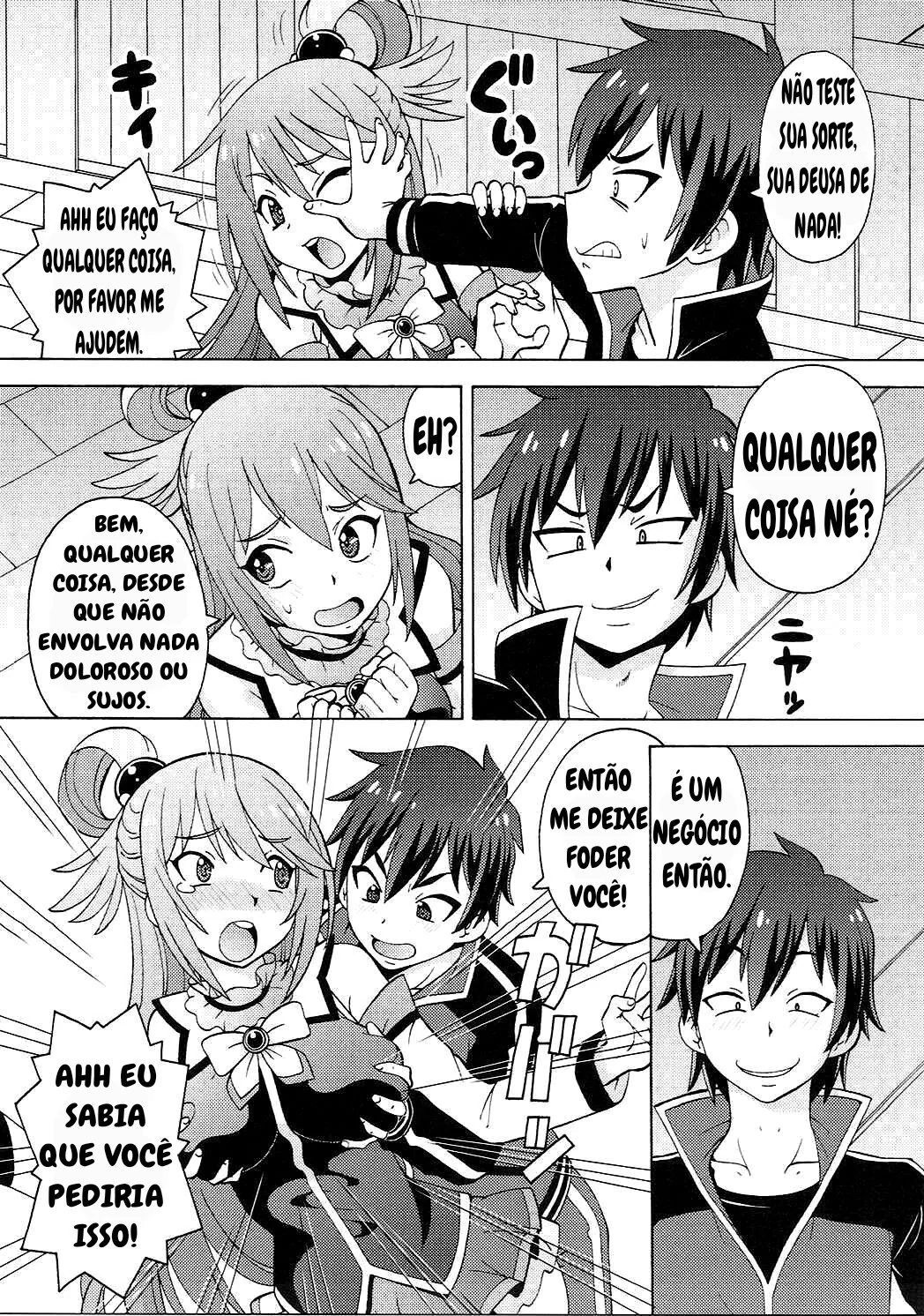 Piranha endividada pede piroca em troca de dinheiro em Anime HQ