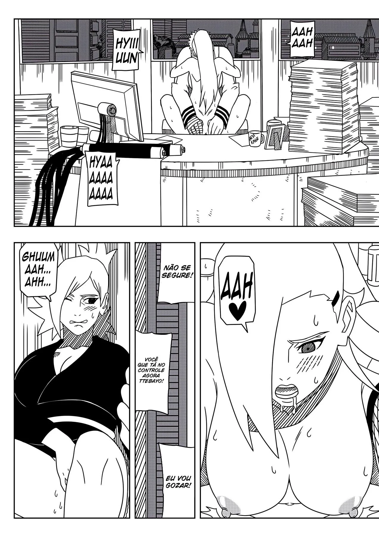 Naruto e Ino: Putaria no Escritório do Hokage – Hentai HQ Brasileiro