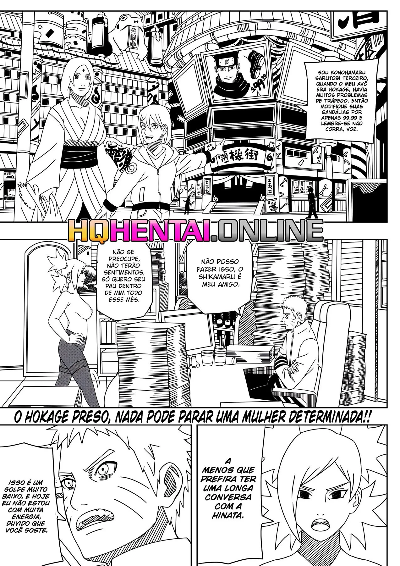 Naruto e Ino: Putaria no Escritório do Hokage – Hentai HQ Brasileiro