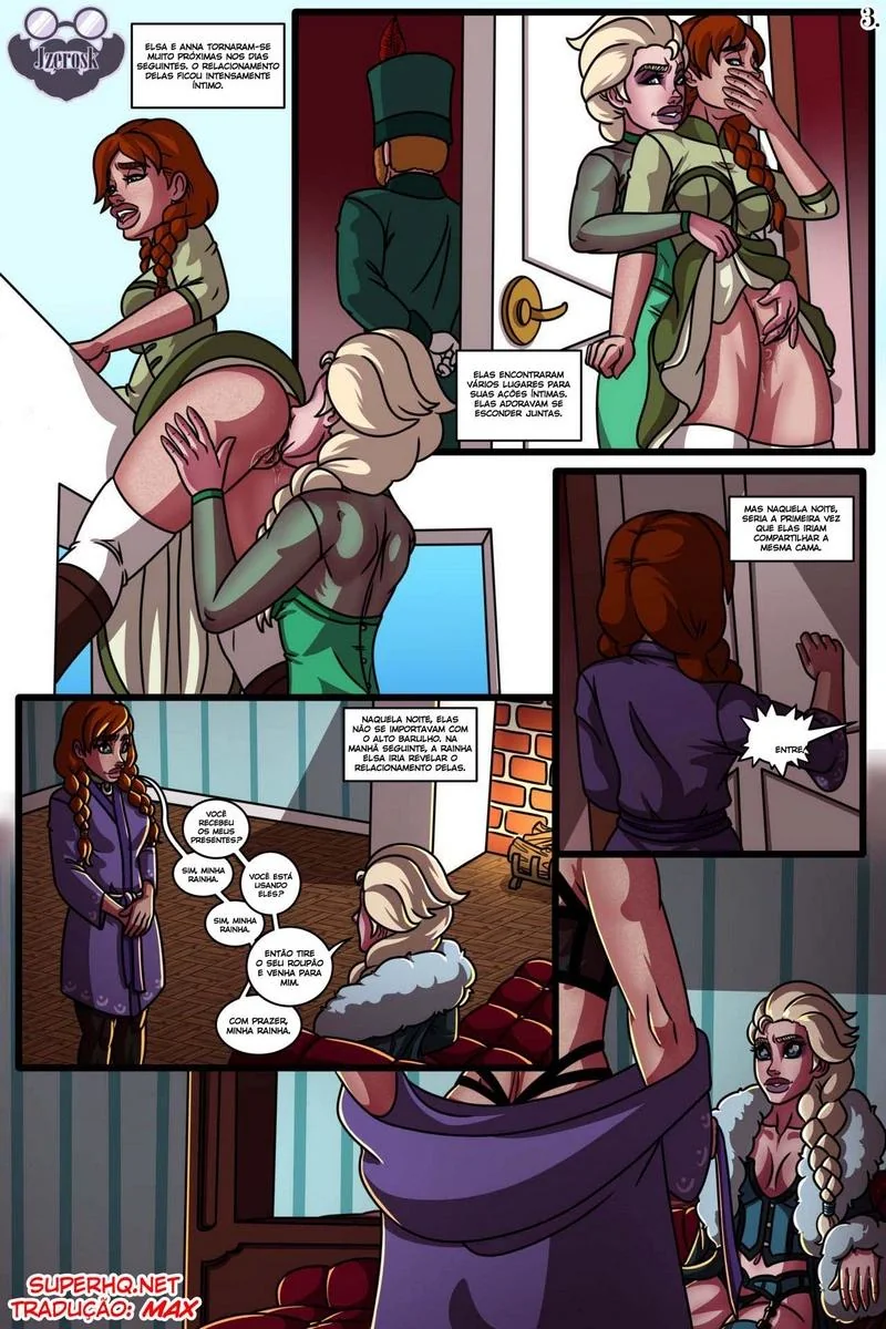 “A Coroação da Rainha Elsa e a Sedução da Duquesa Anna em Hentai HQ Brasileiro