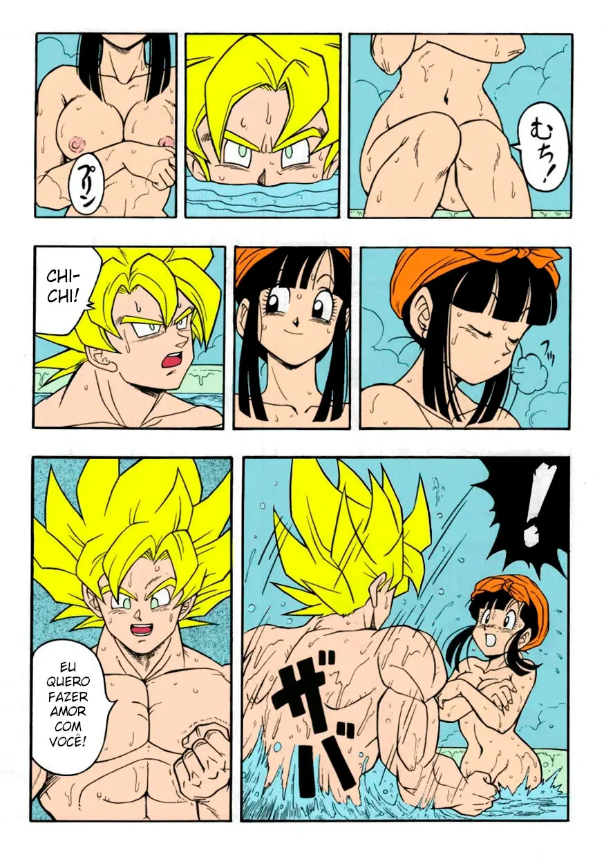 Goku metendo na buceta da esposa antes da batalha – HQ Porno Brasileiro
