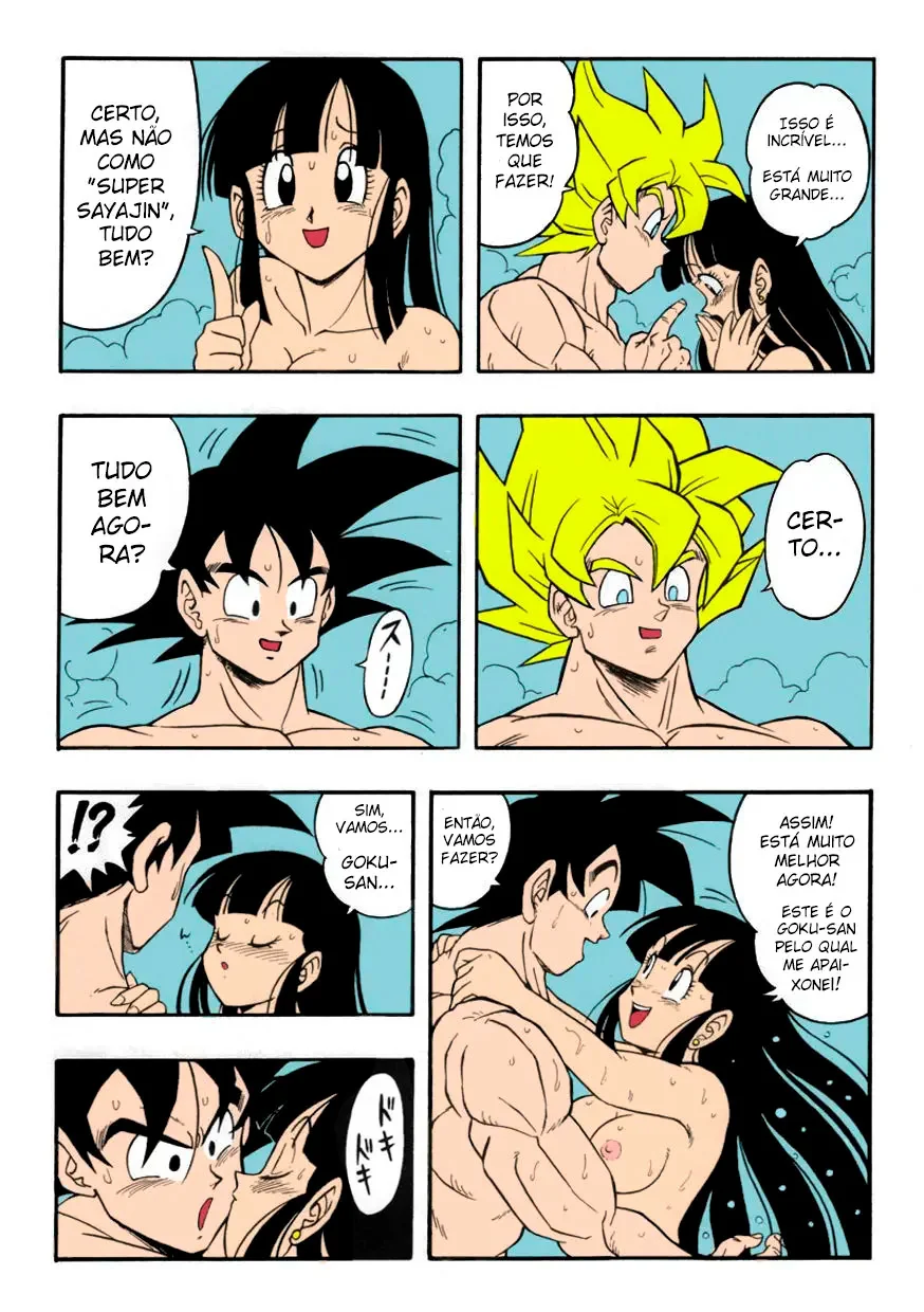 Goku metendo na buceta da esposa antes da batalha – HQ Porno Brasileiro