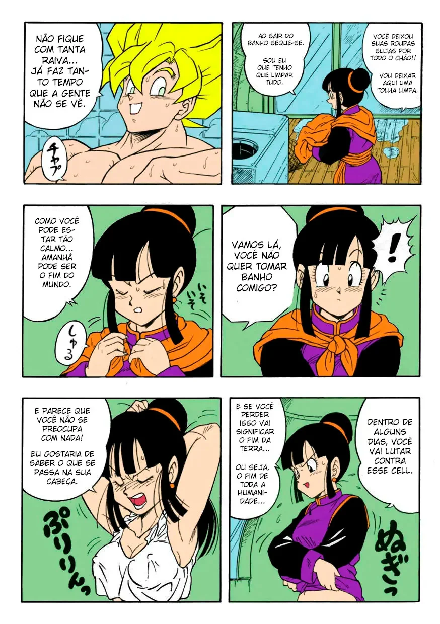 Goku metendo na buceta da esposa antes da batalha – HQ Porno Brasileiro