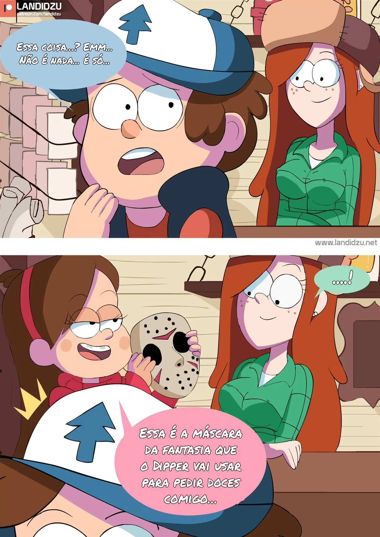 Halloween com Mabel e Dipper: A Fantasia que Excitou a Rola do Dipper! Em HQ Brasileiro