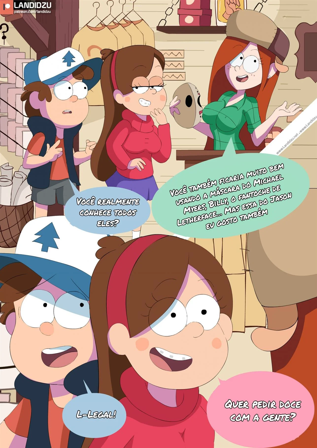 Halloween com Mabel e Dipper: A Fantasia que Excitou a Rola do Dipper! Em HQ Brasileiro