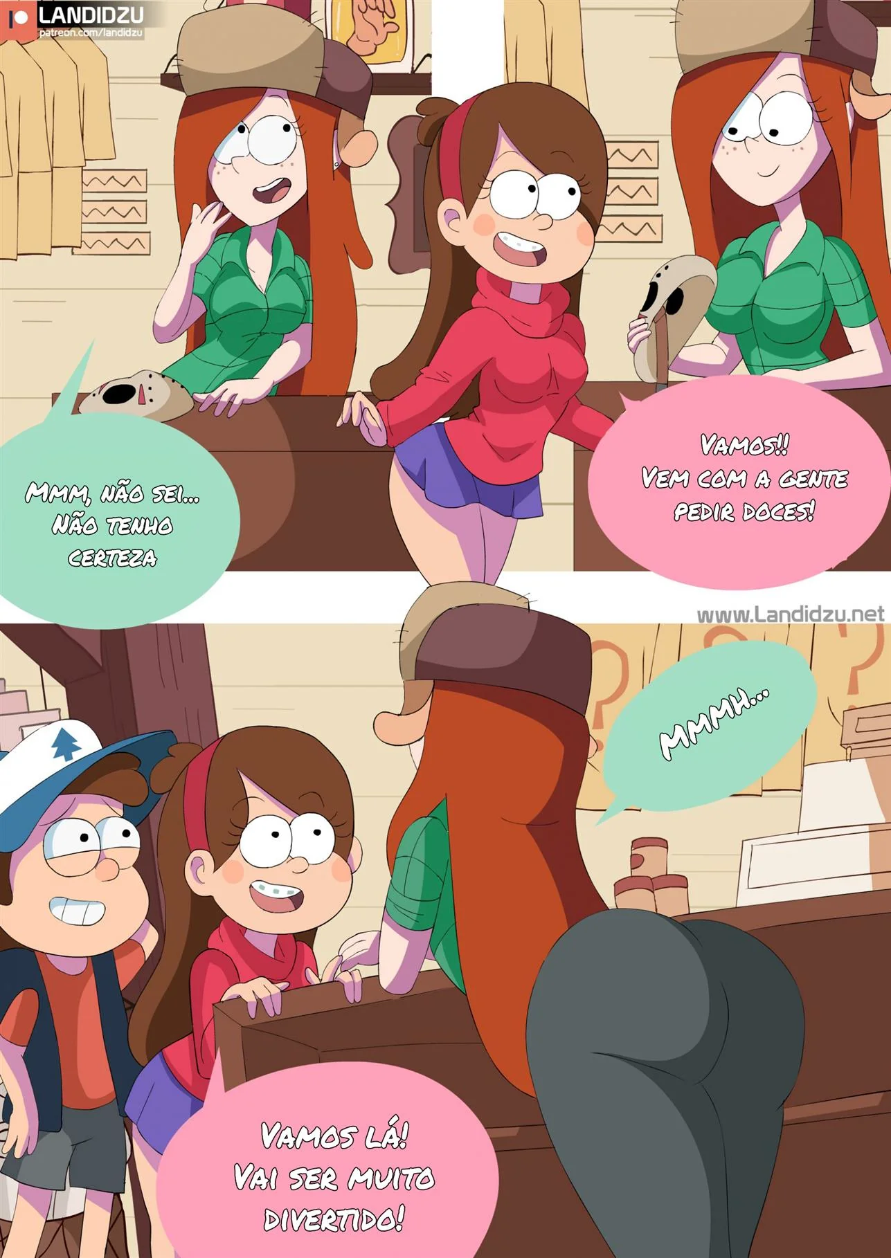 Halloween com Mabel e Dipper: A Fantasia que Excitou a Rola do Dipper! Em HQ Brasileiro