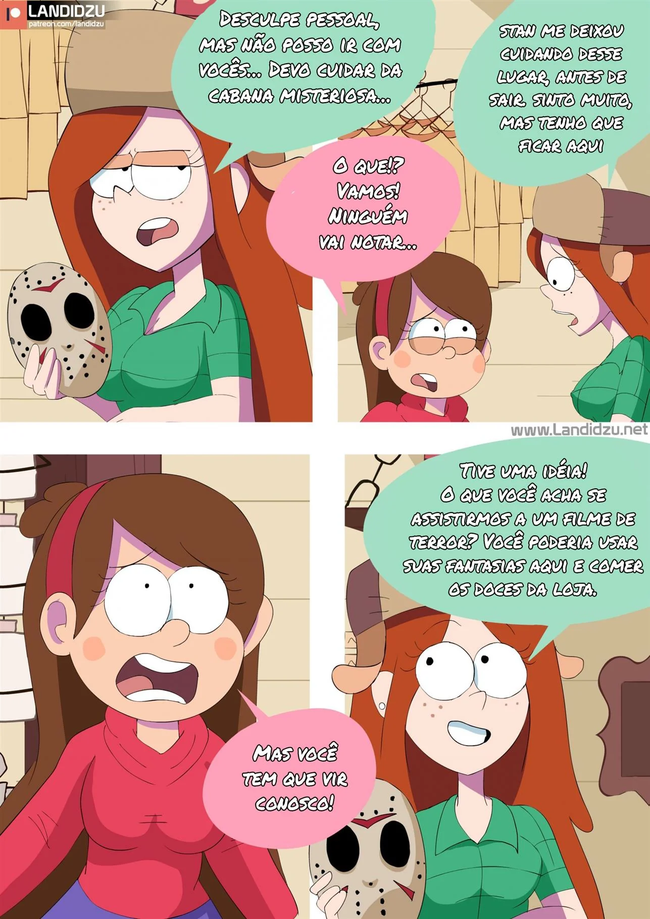 Halloween com Mabel e Dipper: A Fantasia que Excitou a Rola do Dipper! Em HQ Brasileiro