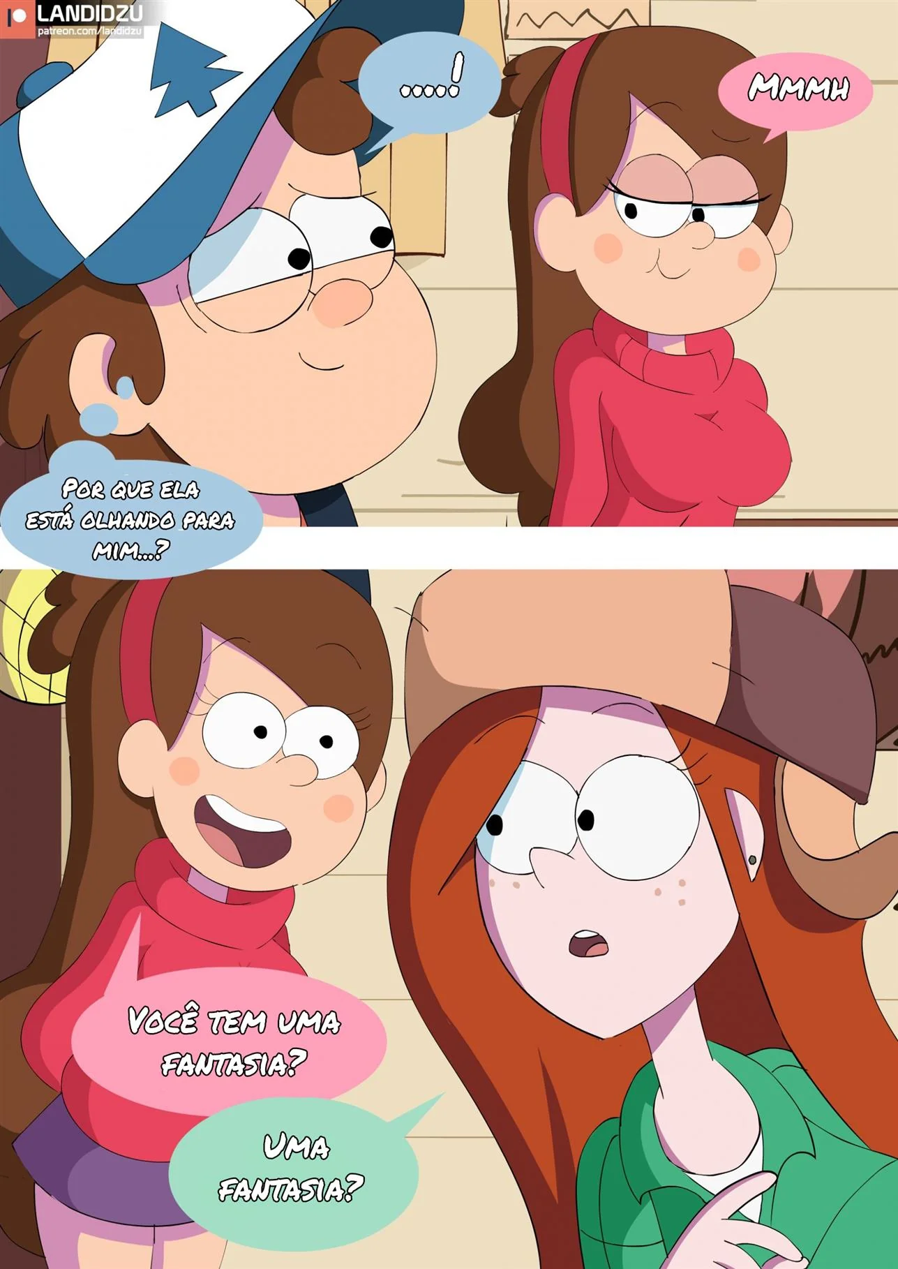 Halloween com Mabel e Dipper: A Fantasia que Excitou a Rola do Dipper! Em HQ Brasileiro