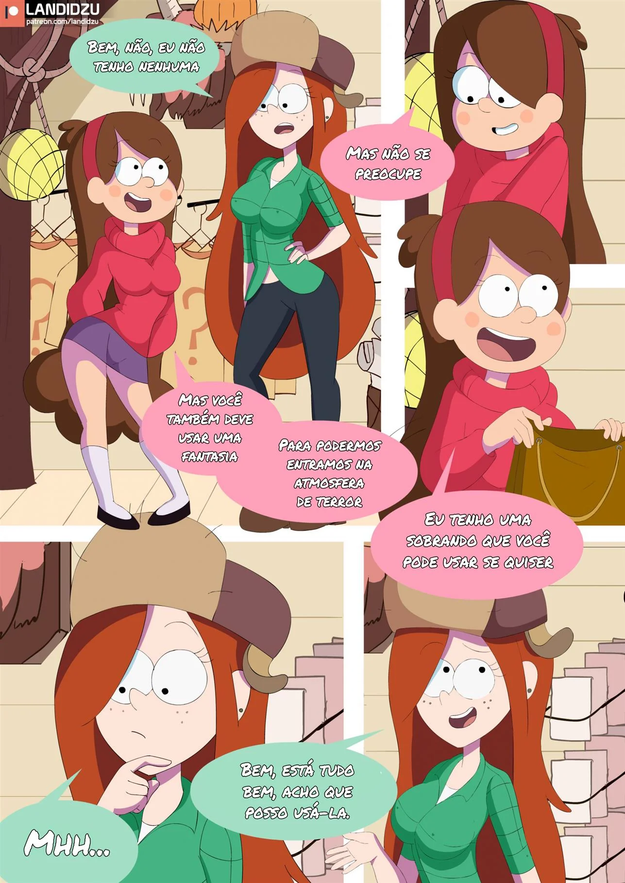 Halloween com Mabel e Dipper: A Fantasia que Excitou a Rola do Dipper! Em HQ Brasileiro