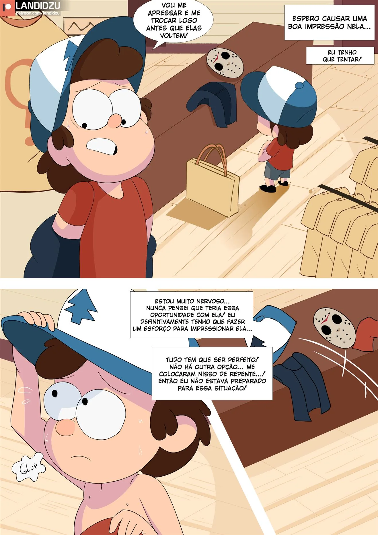 Halloween com Mabel e Dipper: A Fantasia que Excitou a Rola do Dipper! Em HQ Brasileiro