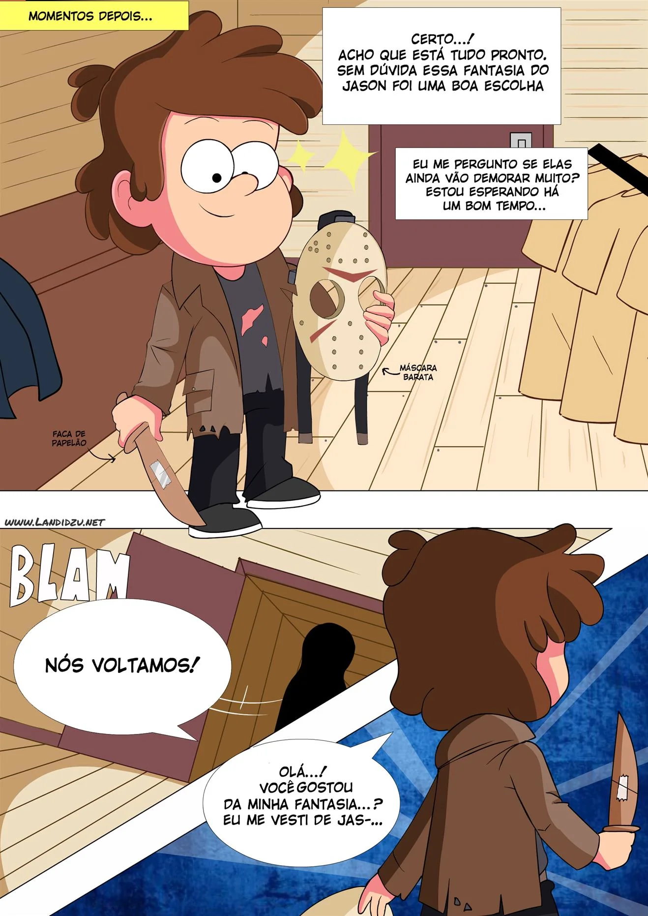 Halloween com Mabel e Dipper: A Fantasia que Excitou a Rola do Dipper! Em HQ Brasileiro