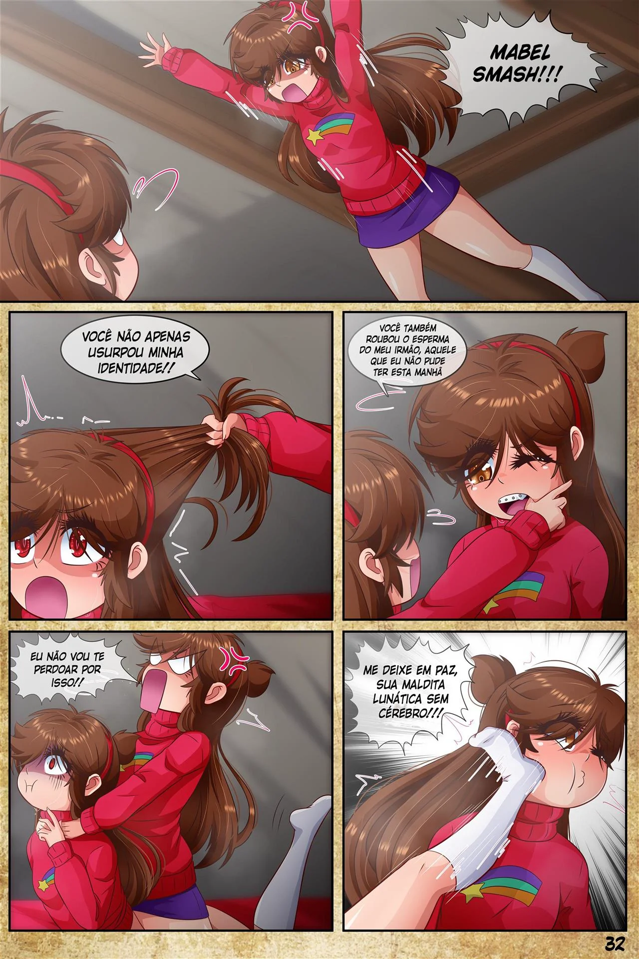 Incesto e Maldade: Mabel e Dipper em Gravity Fake Hentai HQ Brasileiro