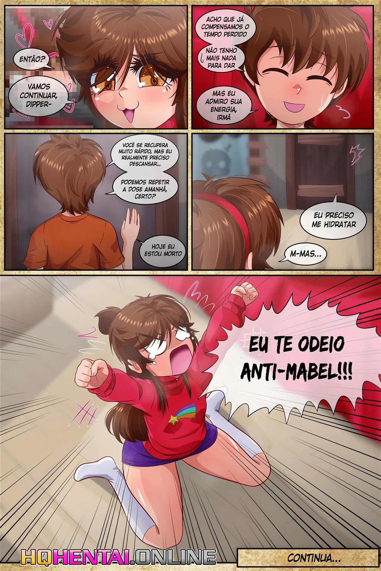 Incesto e Maldade: Mabel e Dipper em Gravity Fake Hentai HQ Brasileiro
