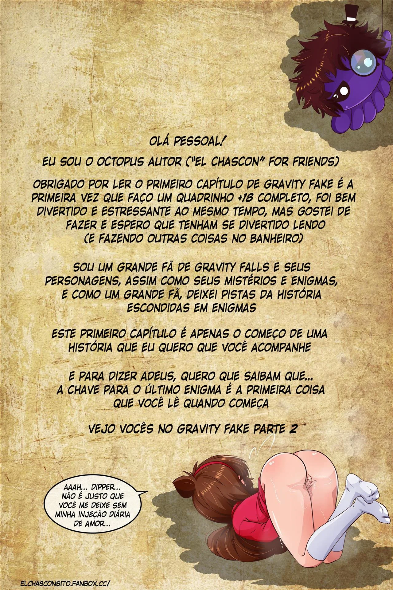 Incesto e Maldade: Mabel e Dipper em Gravity Fake Hentai HQ Brasileiro