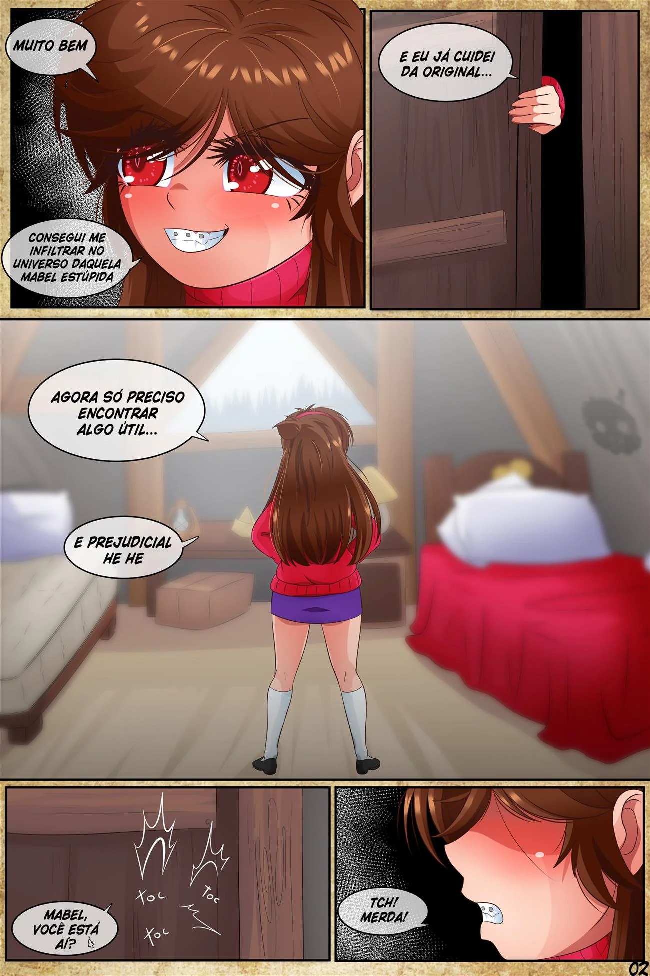 Incesto e Maldade: Mabel e Dipper em Gravity Fake Hentai HQ Brasileiro