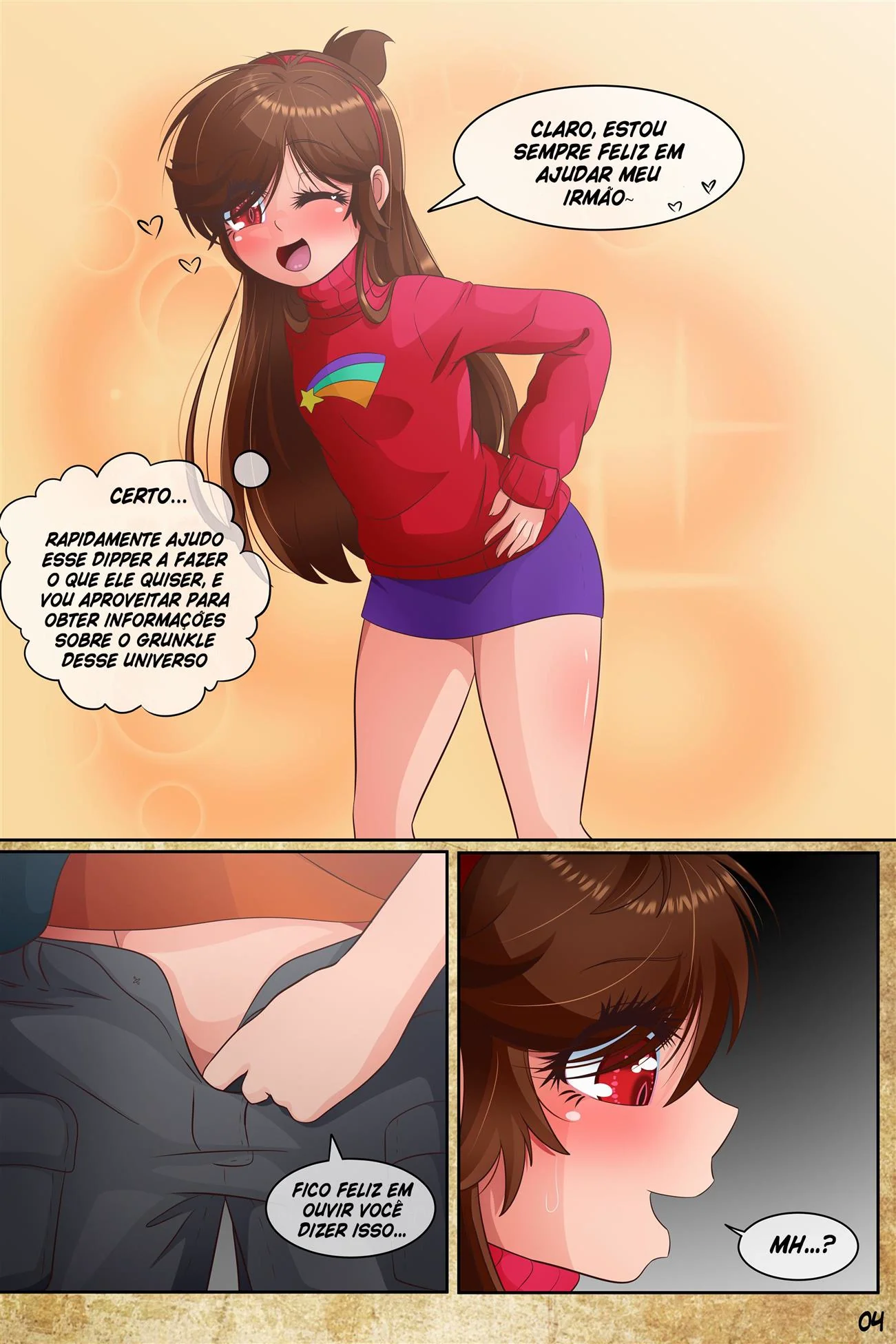 Incesto e Maldade: Mabel e Dipper em Gravity Fake Hentai HQ Brasileiro