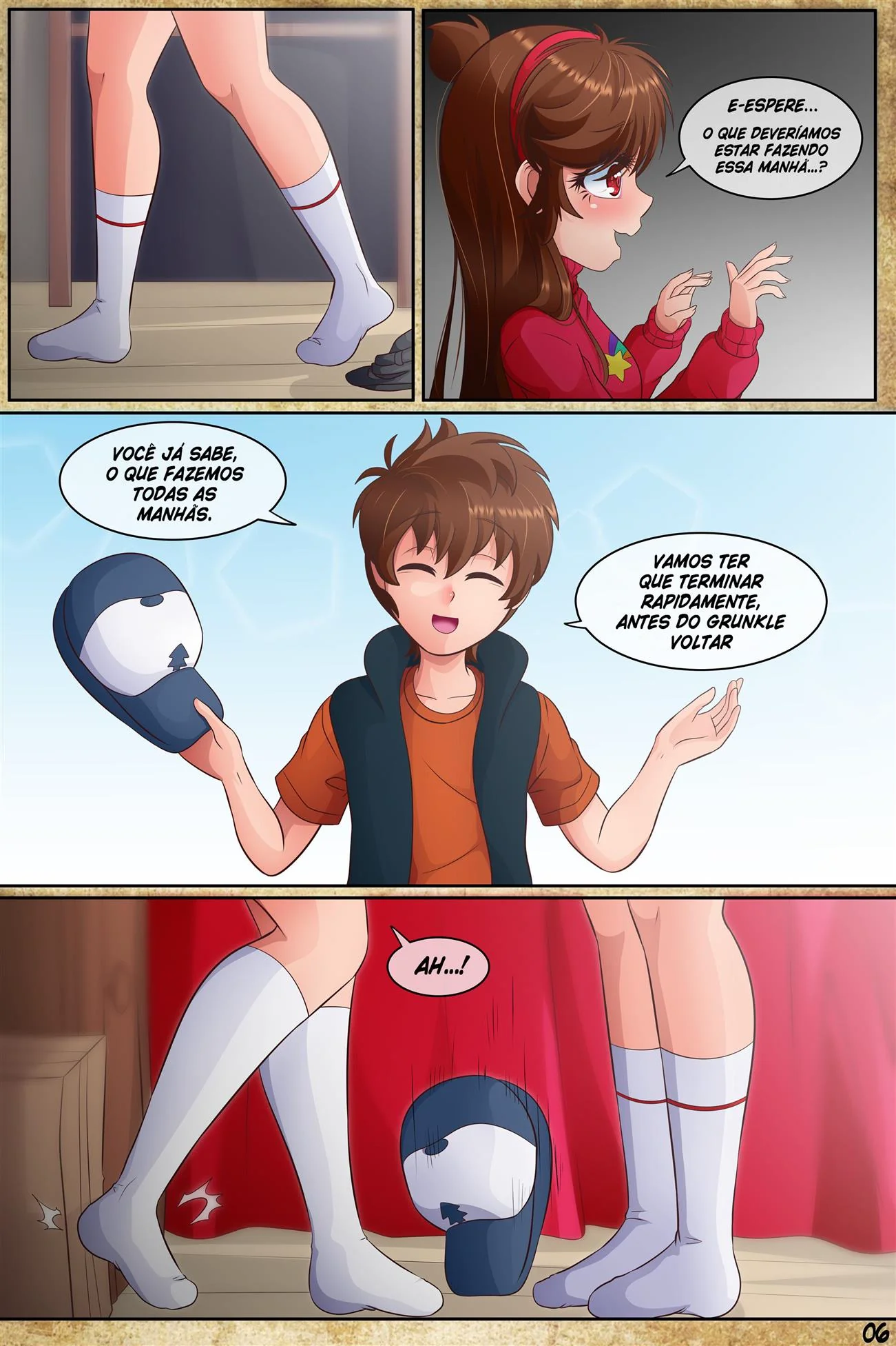 Incesto e Maldade: Mabel e Dipper em Gravity Fake Hentai HQ Brasileiro