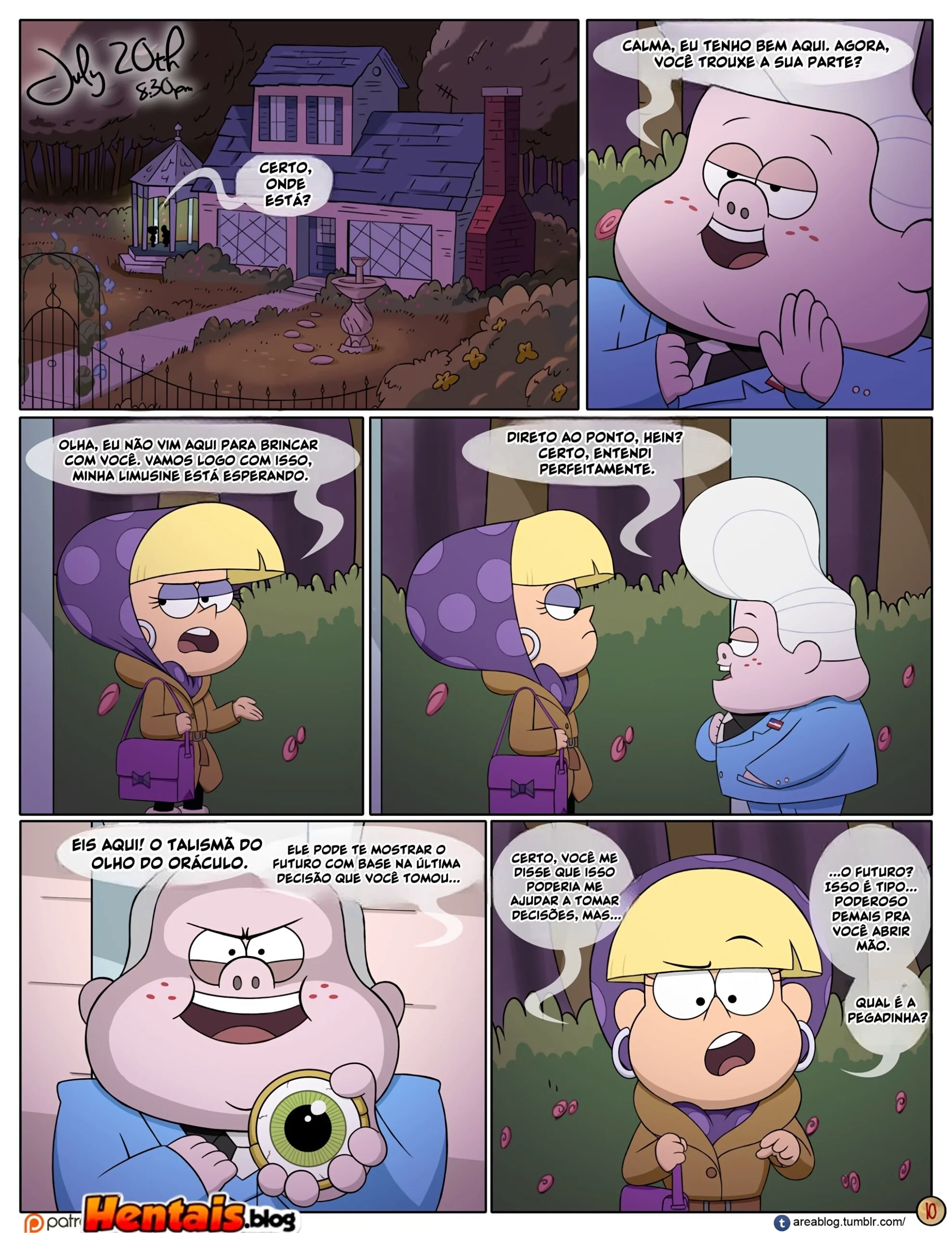 Gravity Falls HQ Porno: Próximo Verão – Mabel Ajuda os Gêmeos a Foder Pacifica em HQ Brasileiro