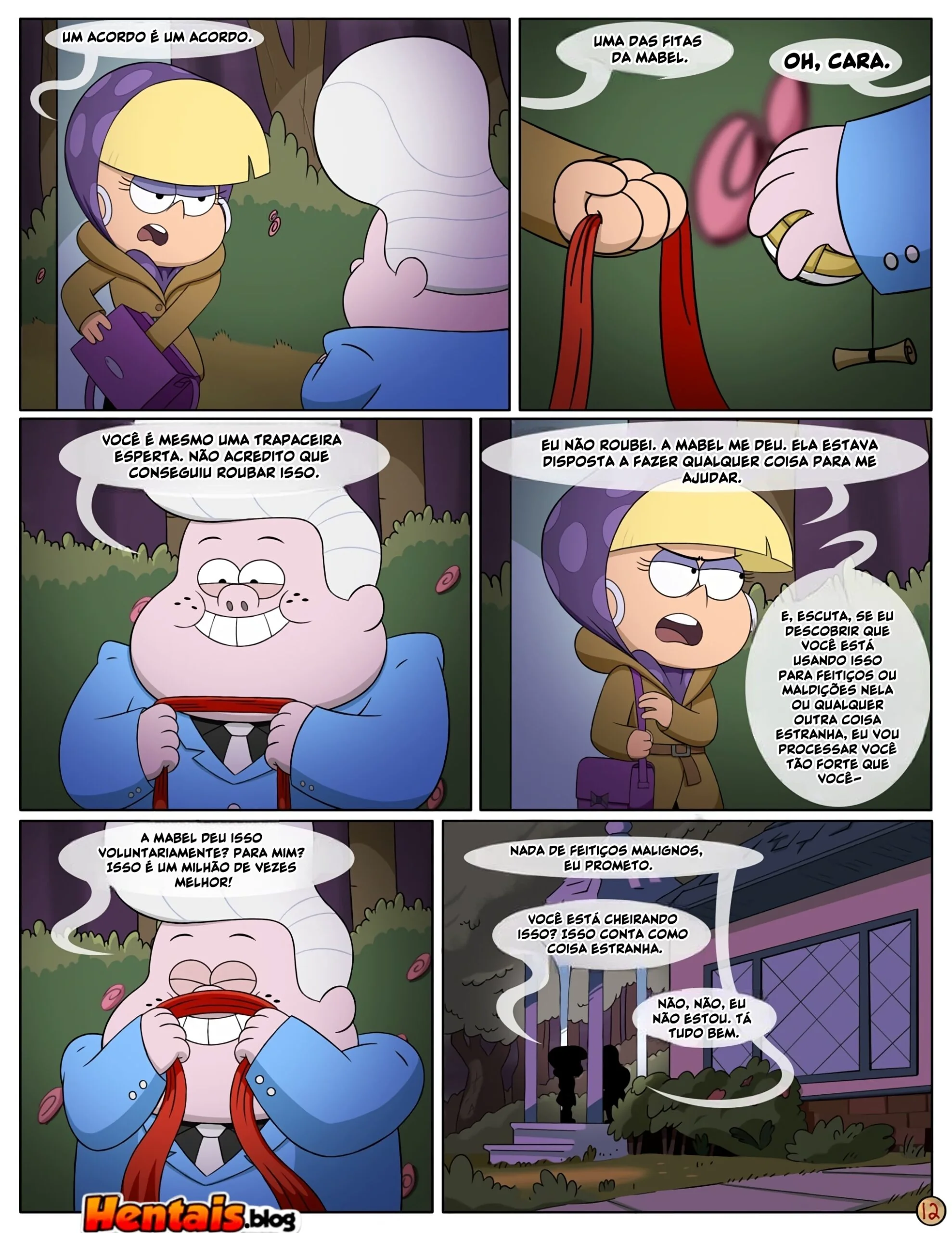 Gravity Falls HQ Porno: Próximo Verão – Mabel Ajuda os Gêmeos a Foder Pacifica em HQ Brasileiro