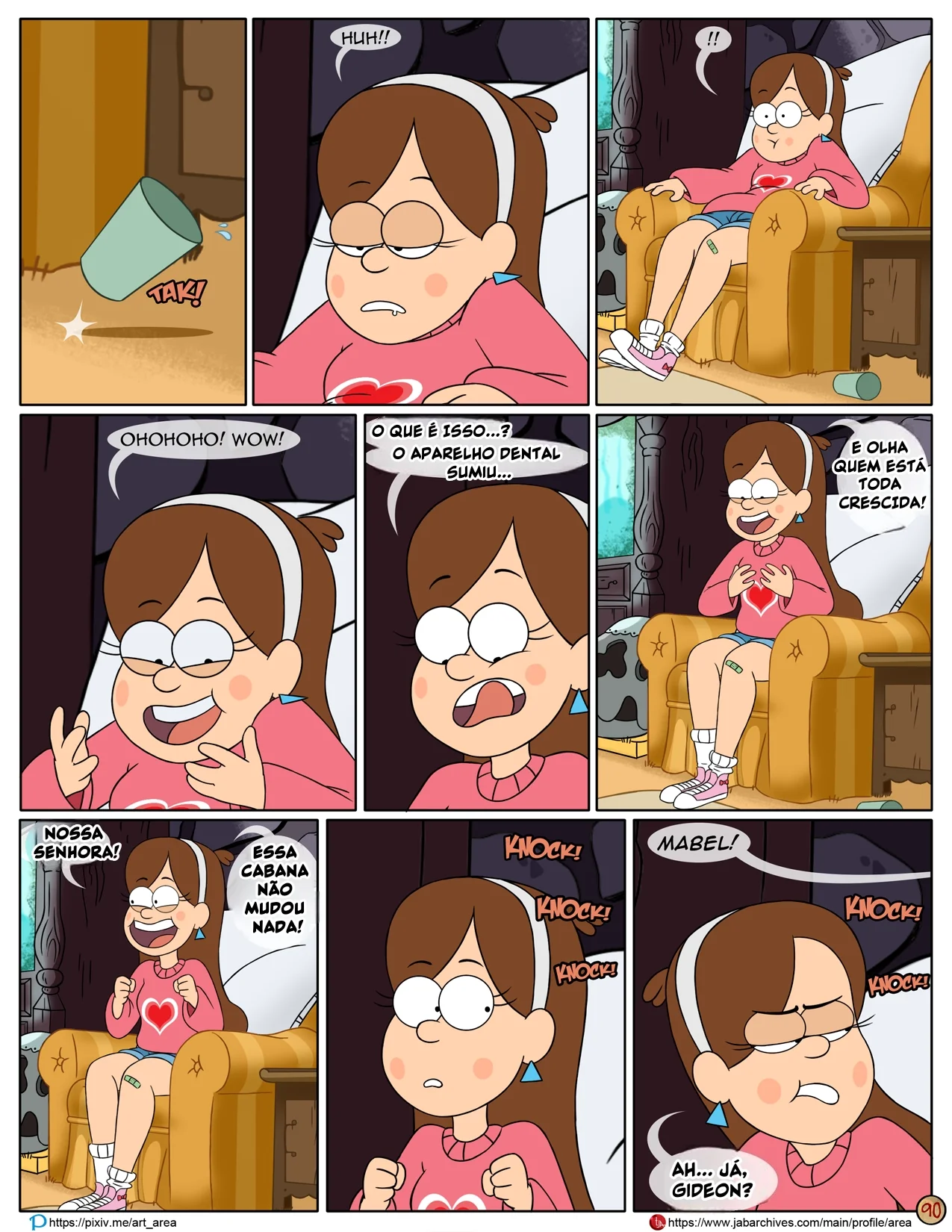 Gravity Falls HQ Porno: Próximo Verão – Mabel Ajuda os Gêmeos a Foder Pacifica em HQ Brasileiro