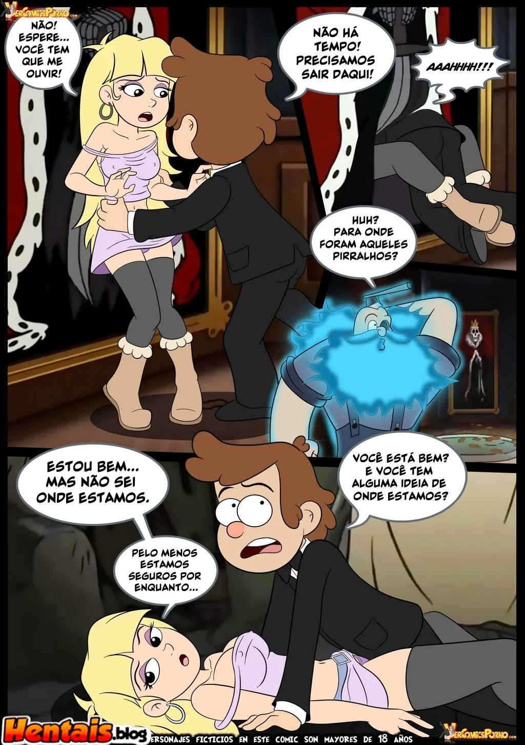 Piranha dando a buceta em Gravity Falls – Quadrinhos eróticos em HQ Brasileiro