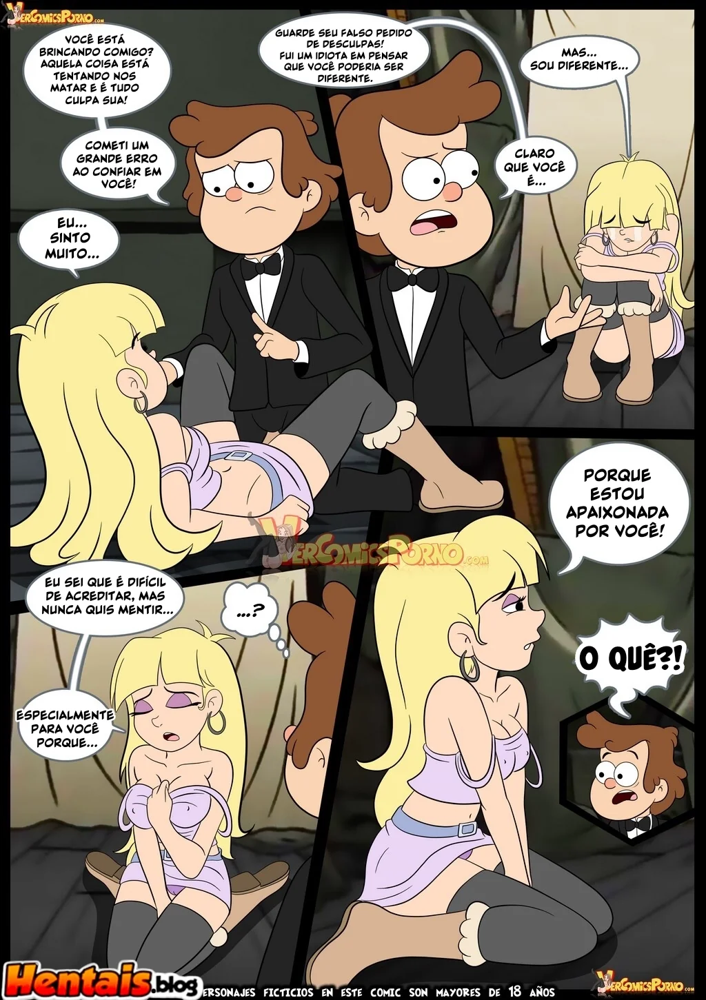Piranha dando a buceta em Gravity Falls – Quadrinhos eróticos em HQ Brasileiro