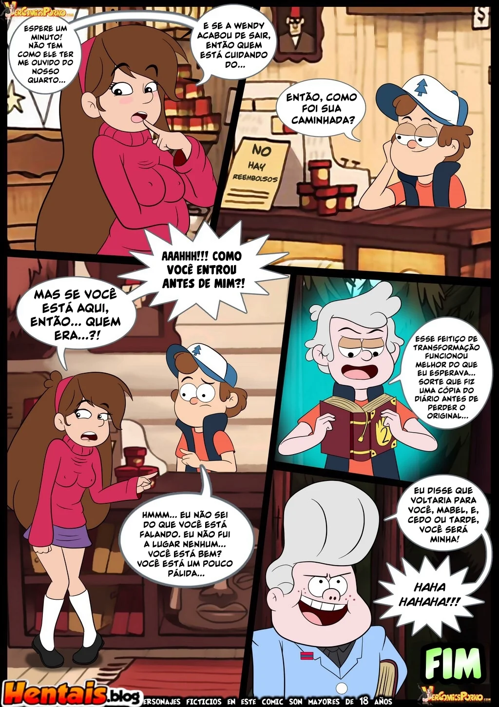 Piranha dando a buceta em Gravity Falls – Quadrinhos eróticos em HQ Brasileiro