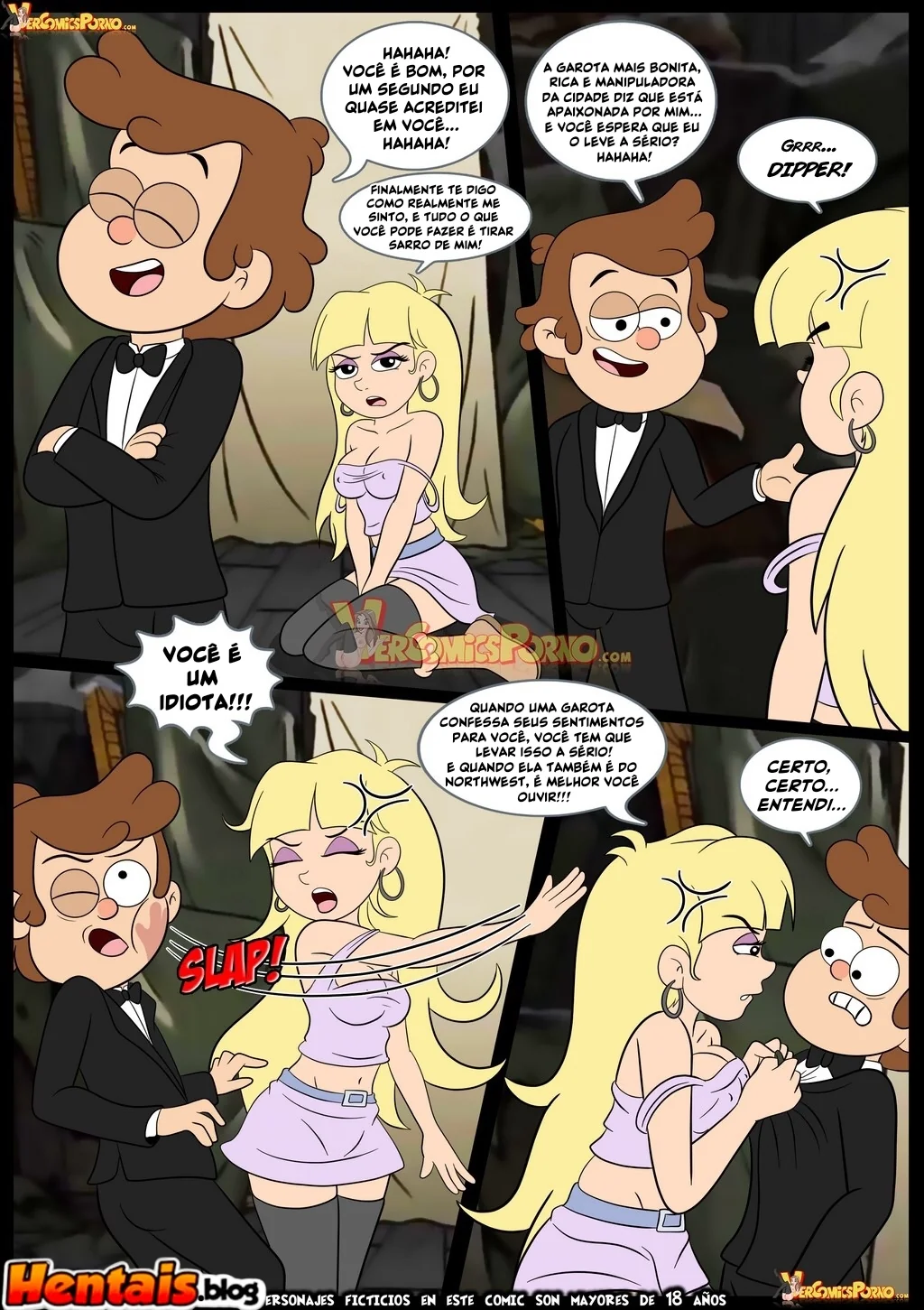 Piranha dando a buceta em Gravity Falls – Quadrinhos eróticos em HQ Brasileiro