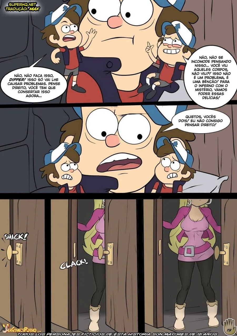 Gravity Falls – Mabel e Dipper na Orgia das Piranhas em Hentai HQ Brasileiro