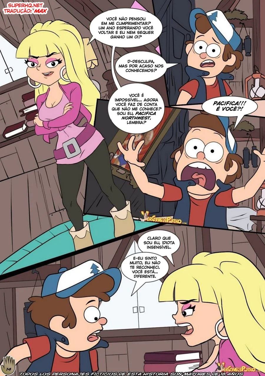 Gravity Falls – Mabel e Dipper na Orgia das Piranhas em Hentai HQ Brasileiro
