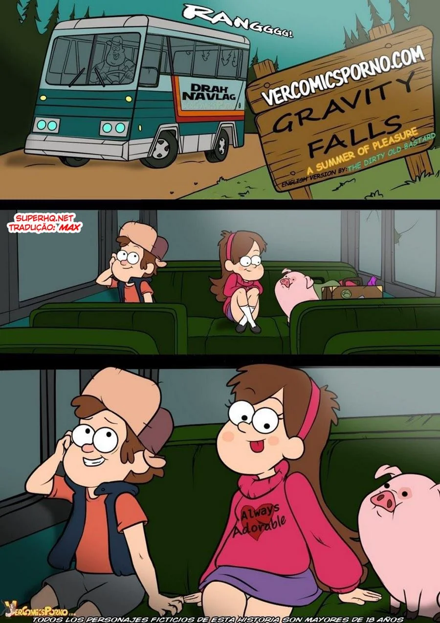 Gravity Falls – Mabel e Dipper na Orgia das Piranhas em Hentai HQ Brasileiro