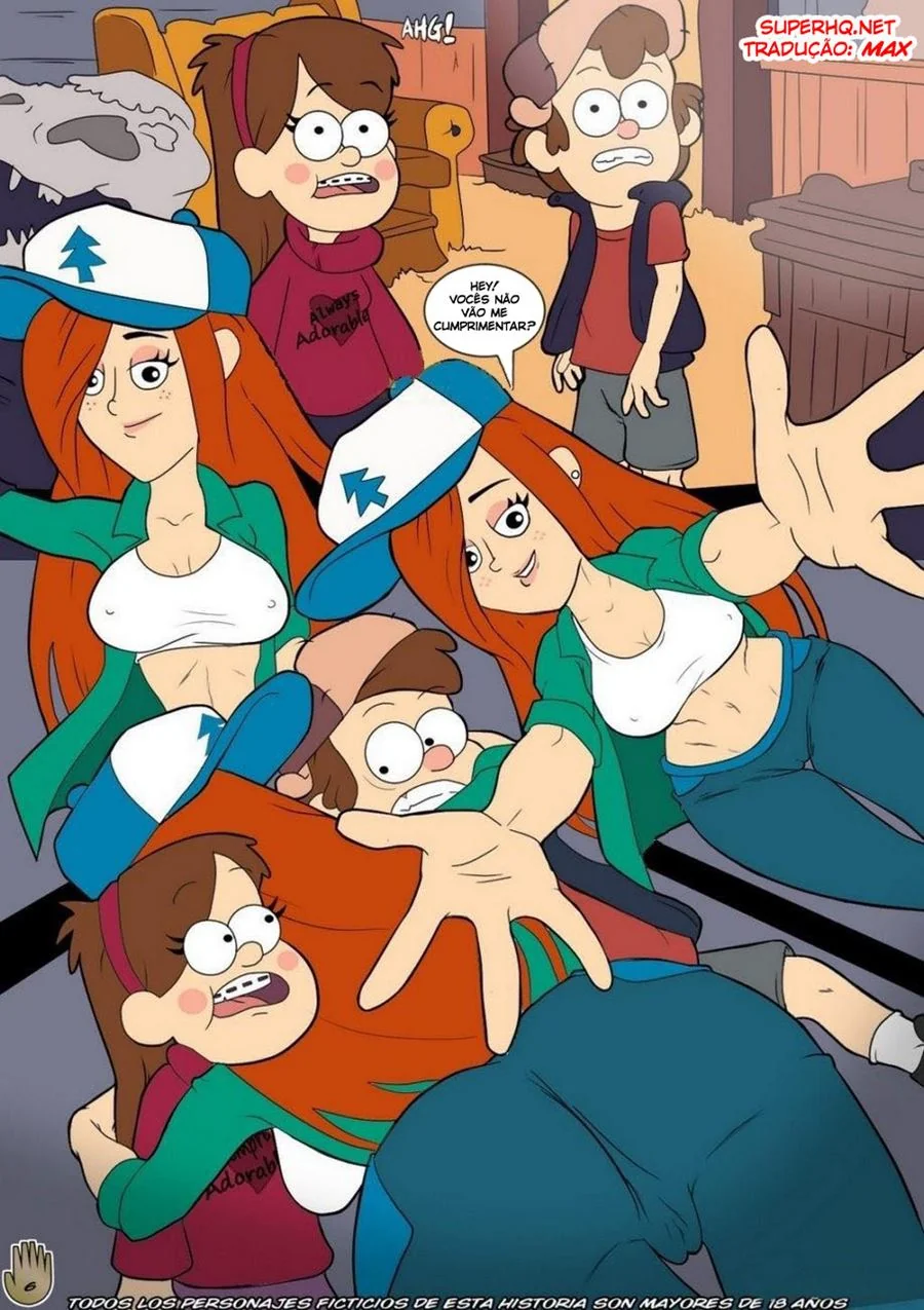 Gravity Falls – Mabel e Dipper na Orgia das Piranhas em Hentai HQ Brasileiro