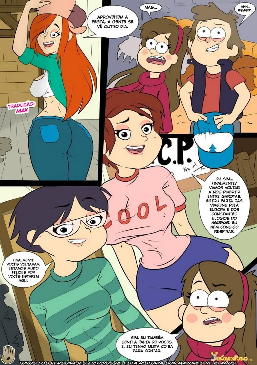 Gravity Falls – Mabel e Dipper na Orgia das Piranhas em Hentai HQ Brasileiro