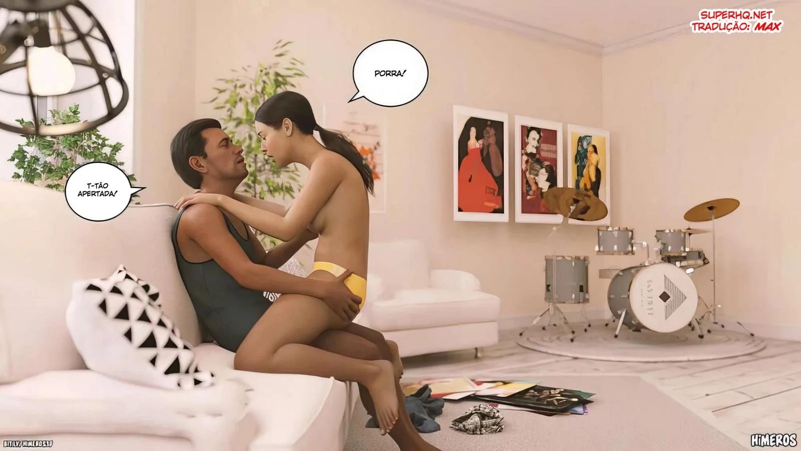 Cala a Boca e Mama, Piranha! – Flagrou o irmão usando suas calcinhas em hentai hq brasileiro