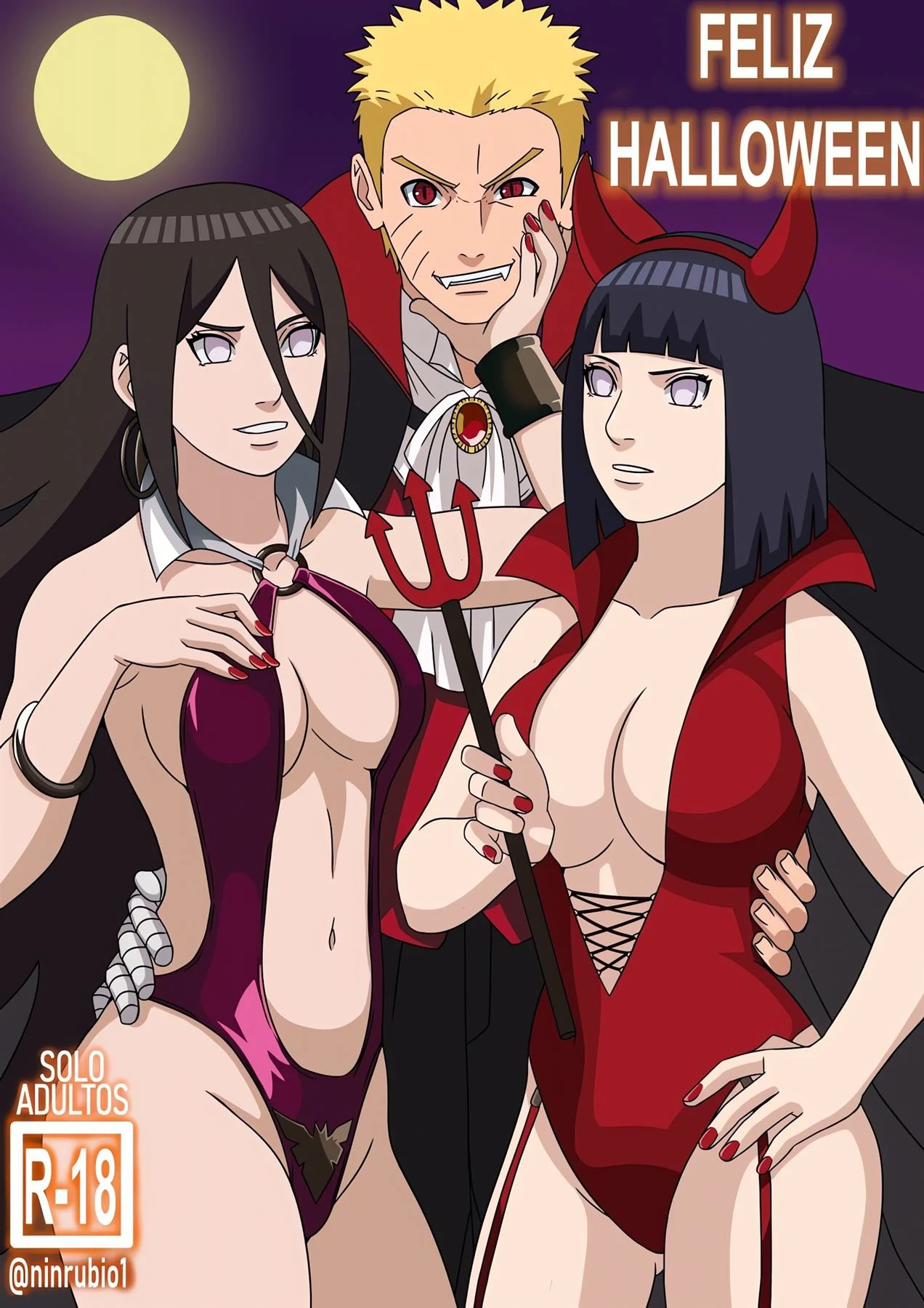 Surpresa Halloween: Hinata e Hanabi preparam uma putaria incrível para Naruto!” em HQ Brasileiro