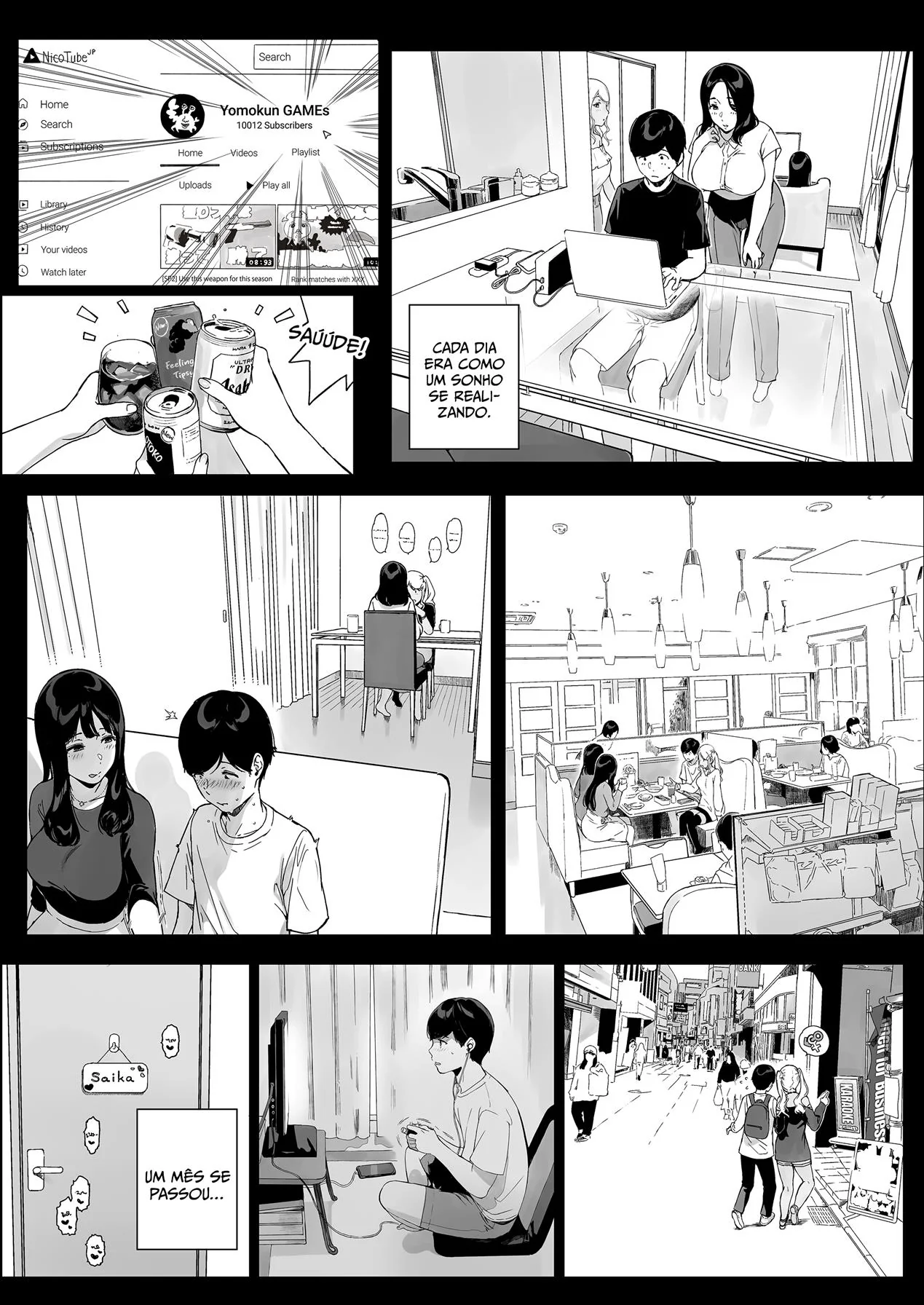Harém Gamer 3: Jovem sortudo se aventura com piranhas peitudas em Hentai HQ Brasileiro